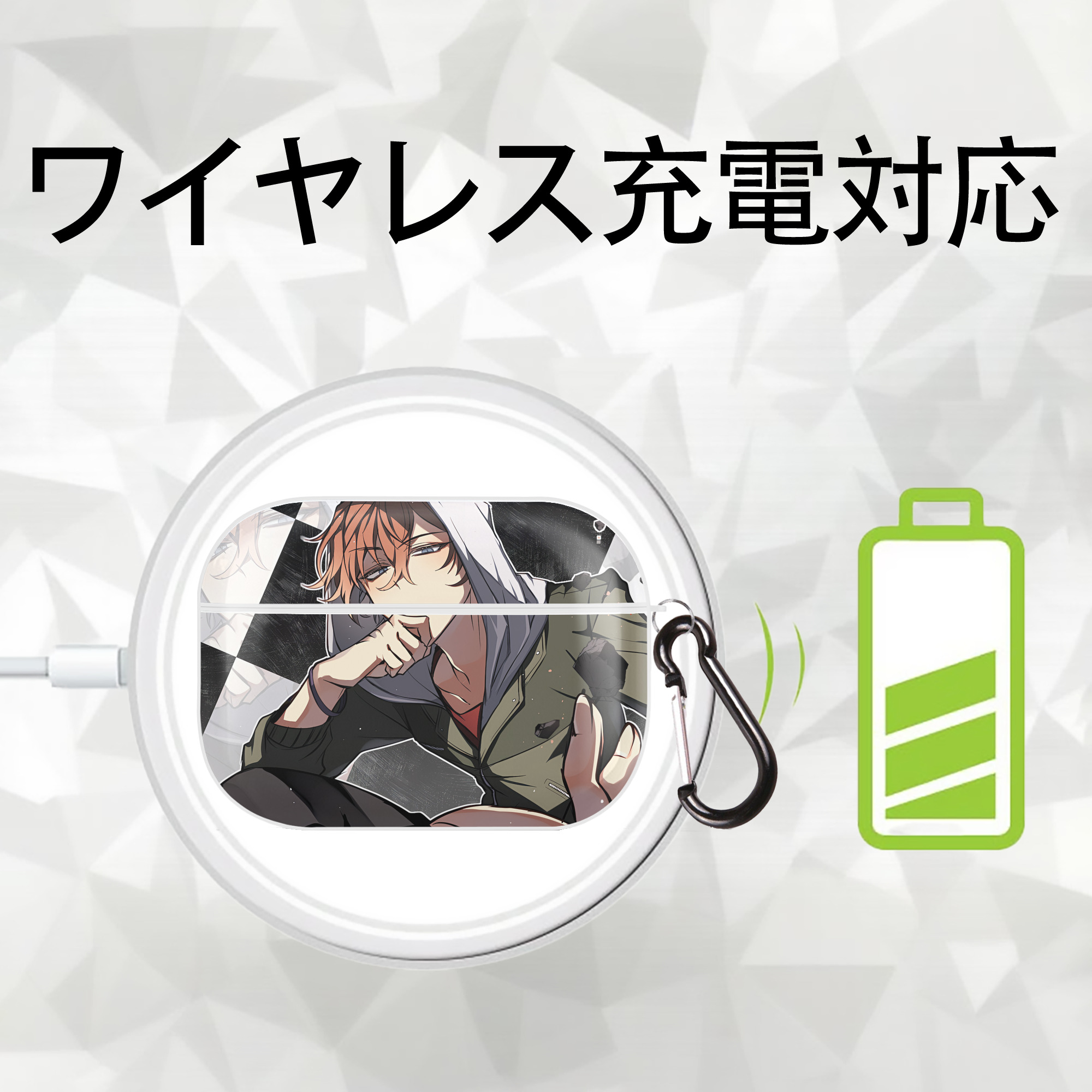 文豪ストレイドッグス Bungo Stray Dogs 【AirPods Pro用】ハードシェル保護ケース 耐衝撃・防指紋・カラビナ付き商品仕様