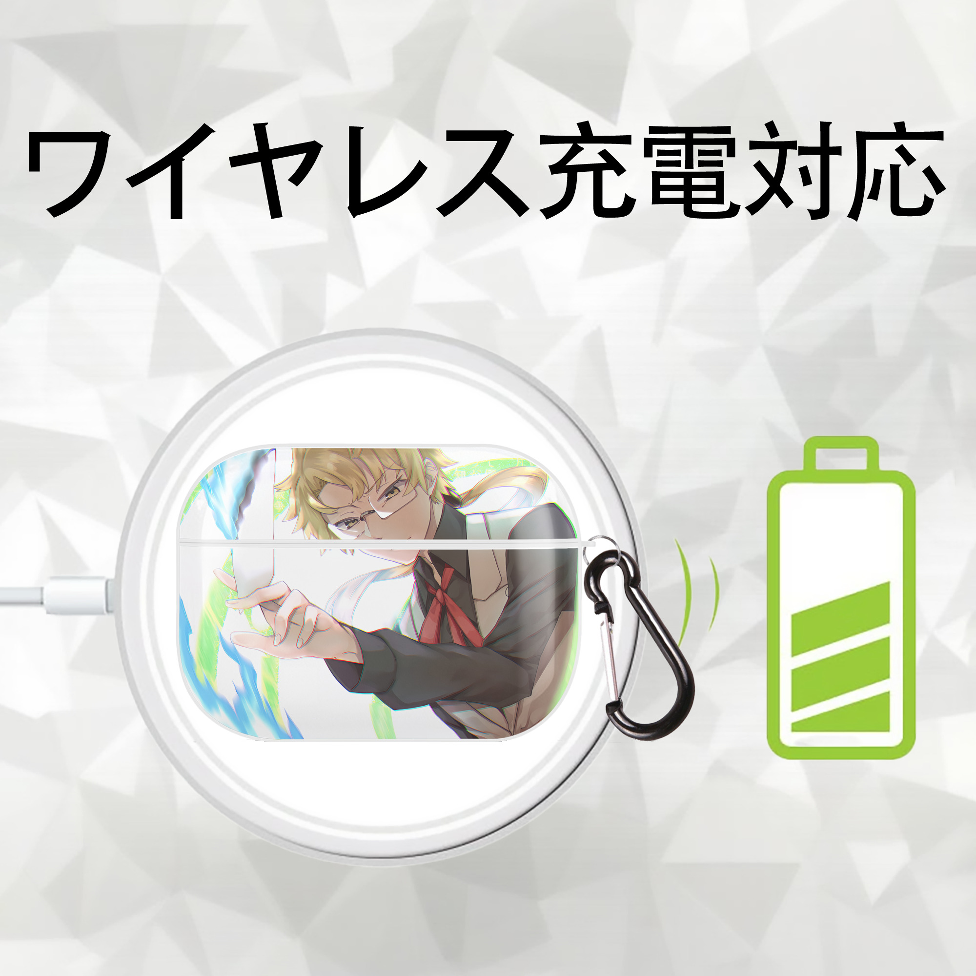 文豪ストレイドッグス Bungo Stray Dogs 【AirPods Pro用】ハードシェル保護ケース 耐衝撃・防指紋・カラビナ付き商品仕様