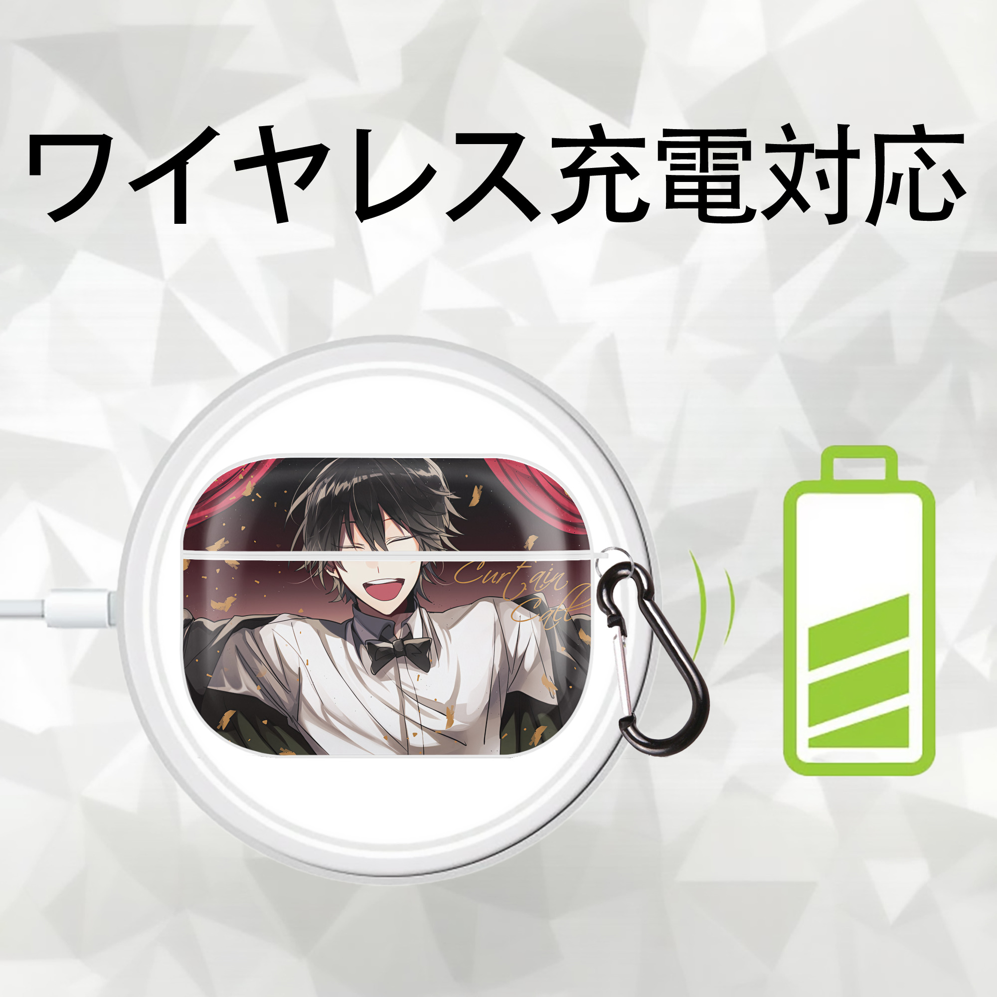 文豪ストレイドッグス Bungo Stray Dogs 【AirPods Pro用】ハードシェル保護ケース 耐衝撃・防指紋・カラビナ付き商品仕様