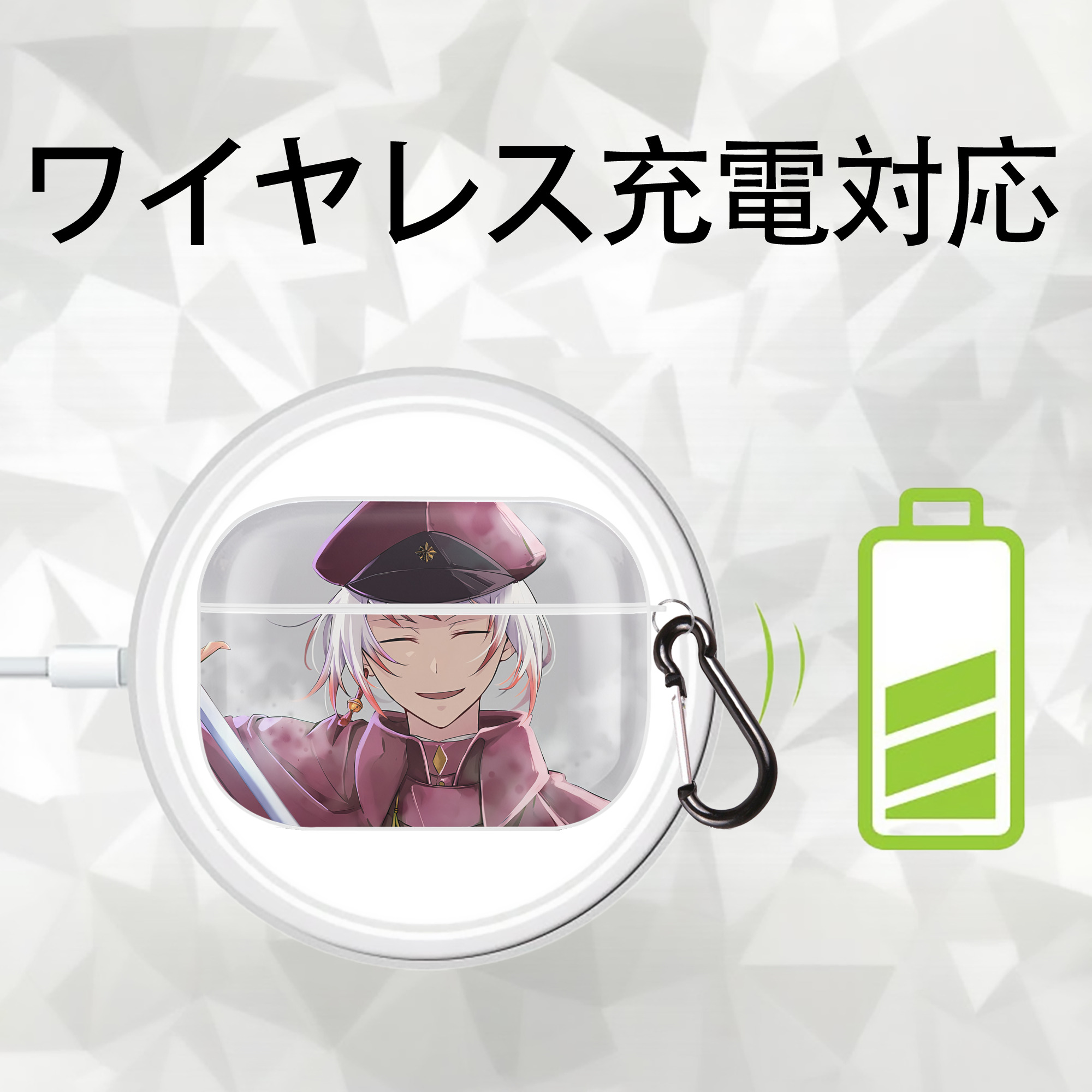 文豪ストレイドッグス Bungo Stray Dogs 【AirPods Pro用】ハードシェル保護ケース 耐衝撃・防指紋・カラビナ付き商品仕様