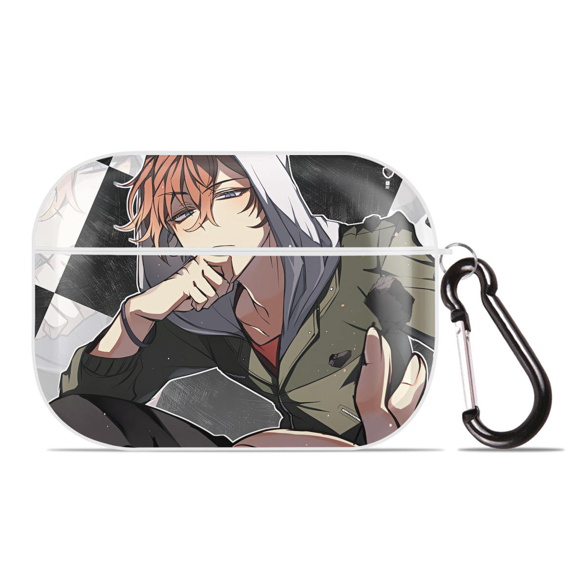 （画像用） 文豪ストレイドッグス Bungo Stray Dogs 【AirPods Pro用】ハードシェル保護ケース 耐衝撃・防指紋・カラビナ付き商品仕様