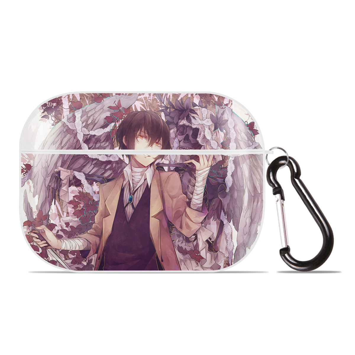 （画像用） 文豪ストレイドッグス Bungo Stray Dogs 【AirPods Pro用】ハードシェル保護ケース 耐衝撃・防指紋・カラビナ付き商品仕様