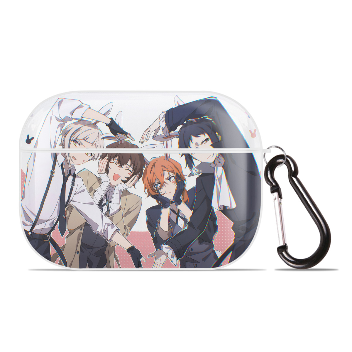 （画像用） 文豪ストレイドッグス Bungo Stray Dogs 【AirPods Pro用】ハードシェル保護ケース 耐衝撃・防指紋・カラビナ付き商品仕様