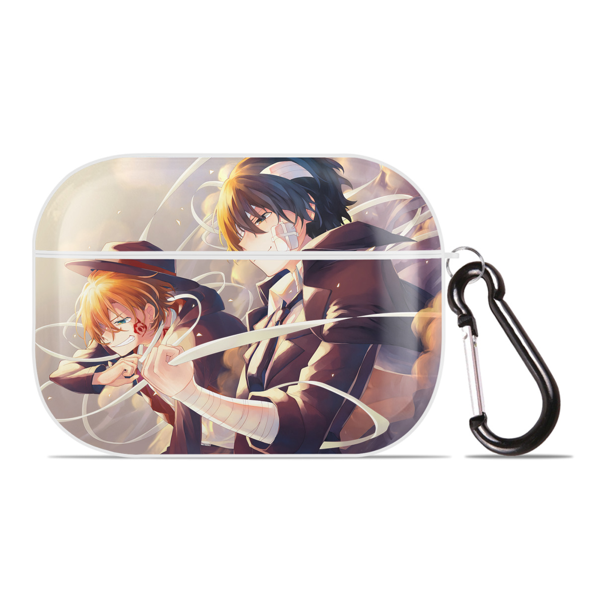 （画像用） 文豪ストレイドッグス Bungo Stray Dogs 【AirPods Pro用】ハードシェル保護ケース 耐衝撃・防指紋・カラビナ付き商品仕様