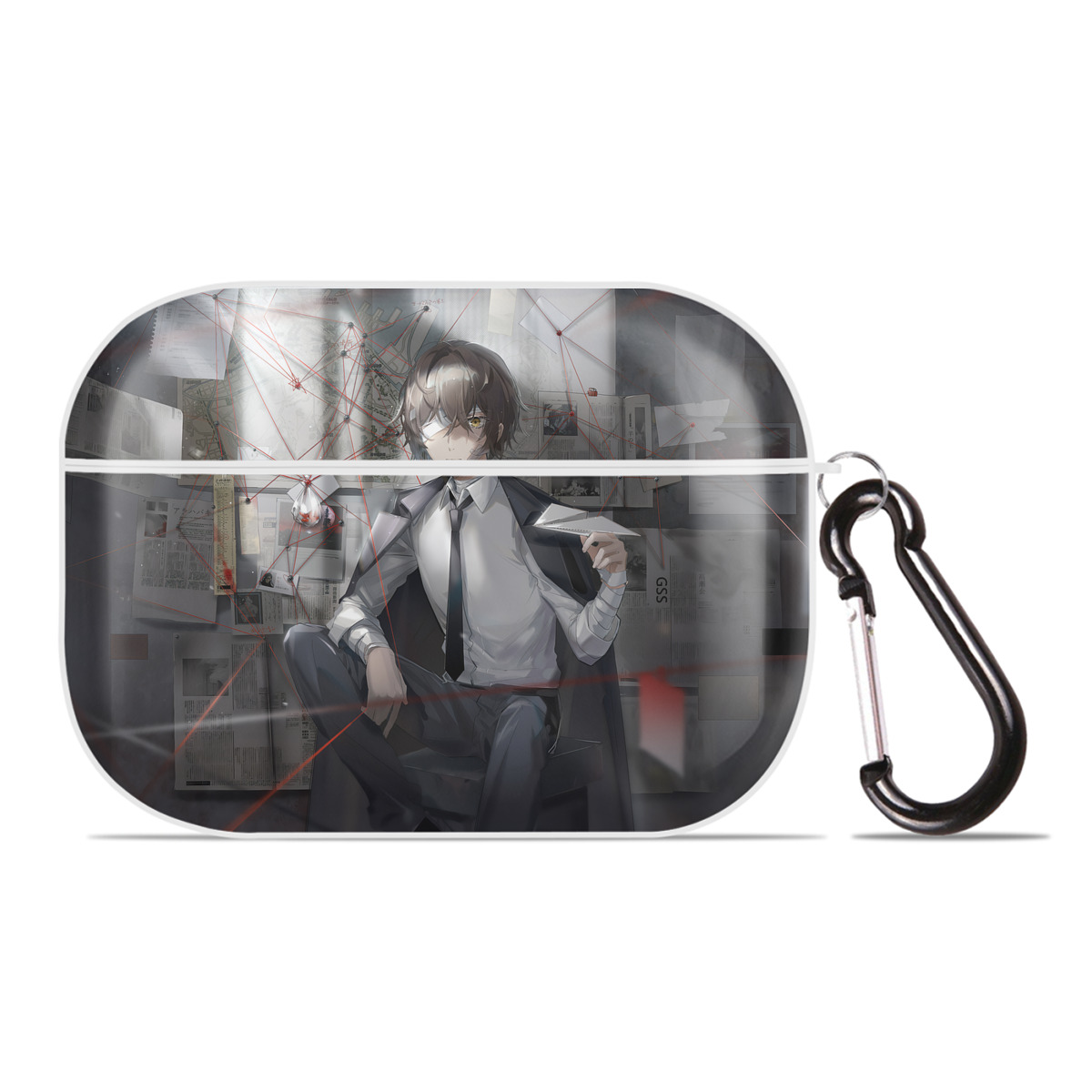 （画像用） 文豪ストレイドッグス Bungo Stray Dogs 【AirPods Pro用】ハードシェル保護ケース 耐衝撃・防指紋・カラビナ付き商品仕様