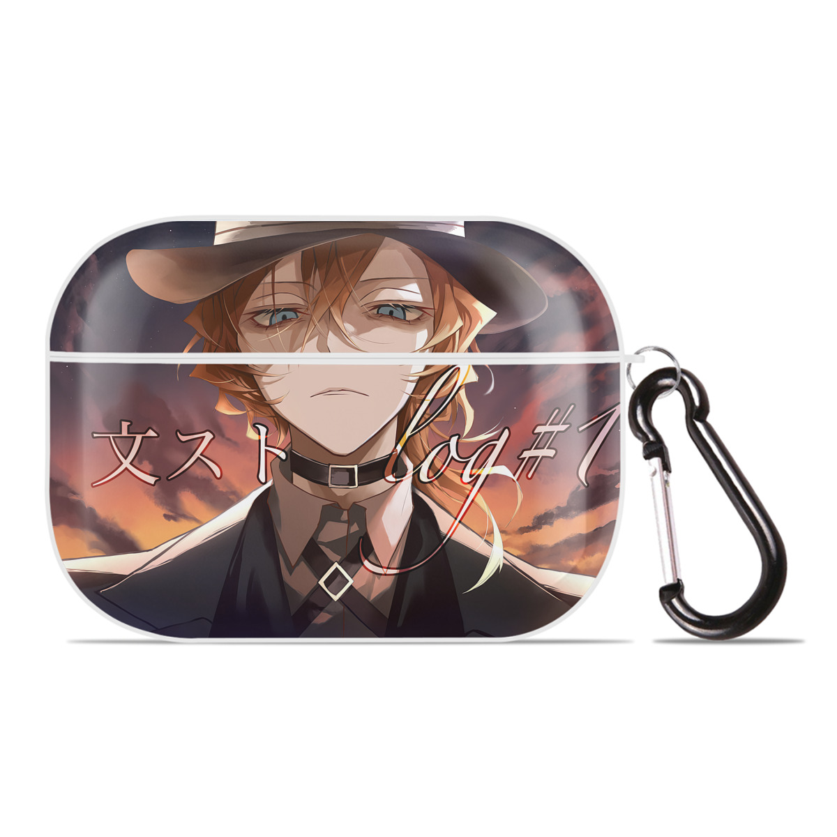 （画像用） 文豪ストレイドッグス Bungo Stray Dogs 【AirPods Pro用】ハードシェル保護ケース 耐衝撃・防指紋・カラビナ付き商品仕様