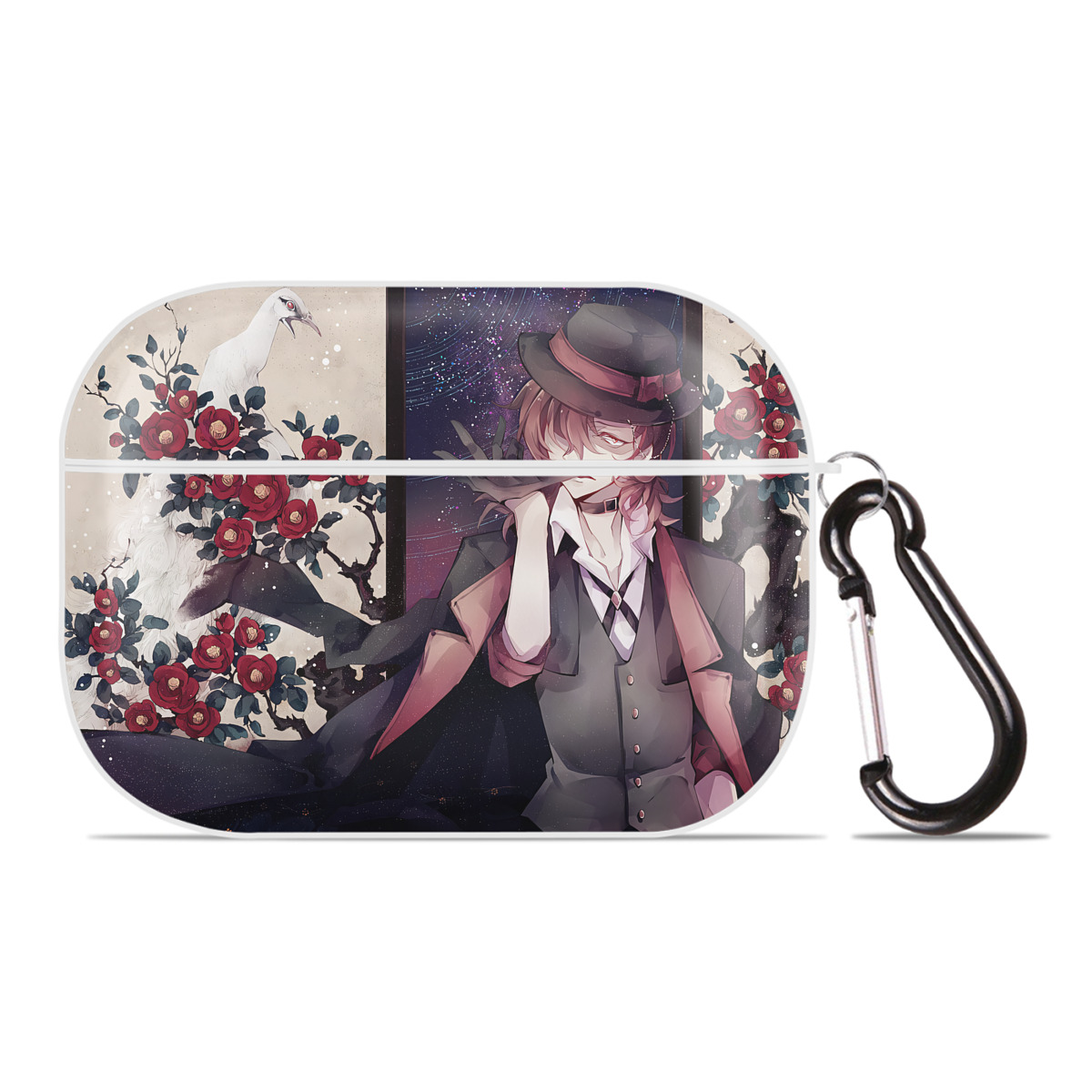 （画像用） 文豪ストレイドッグス Bungo Stray Dogs 【AirPods Pro用】ハードシェル保護ケース 耐衝撃・防指紋・カラビナ付き商品仕様