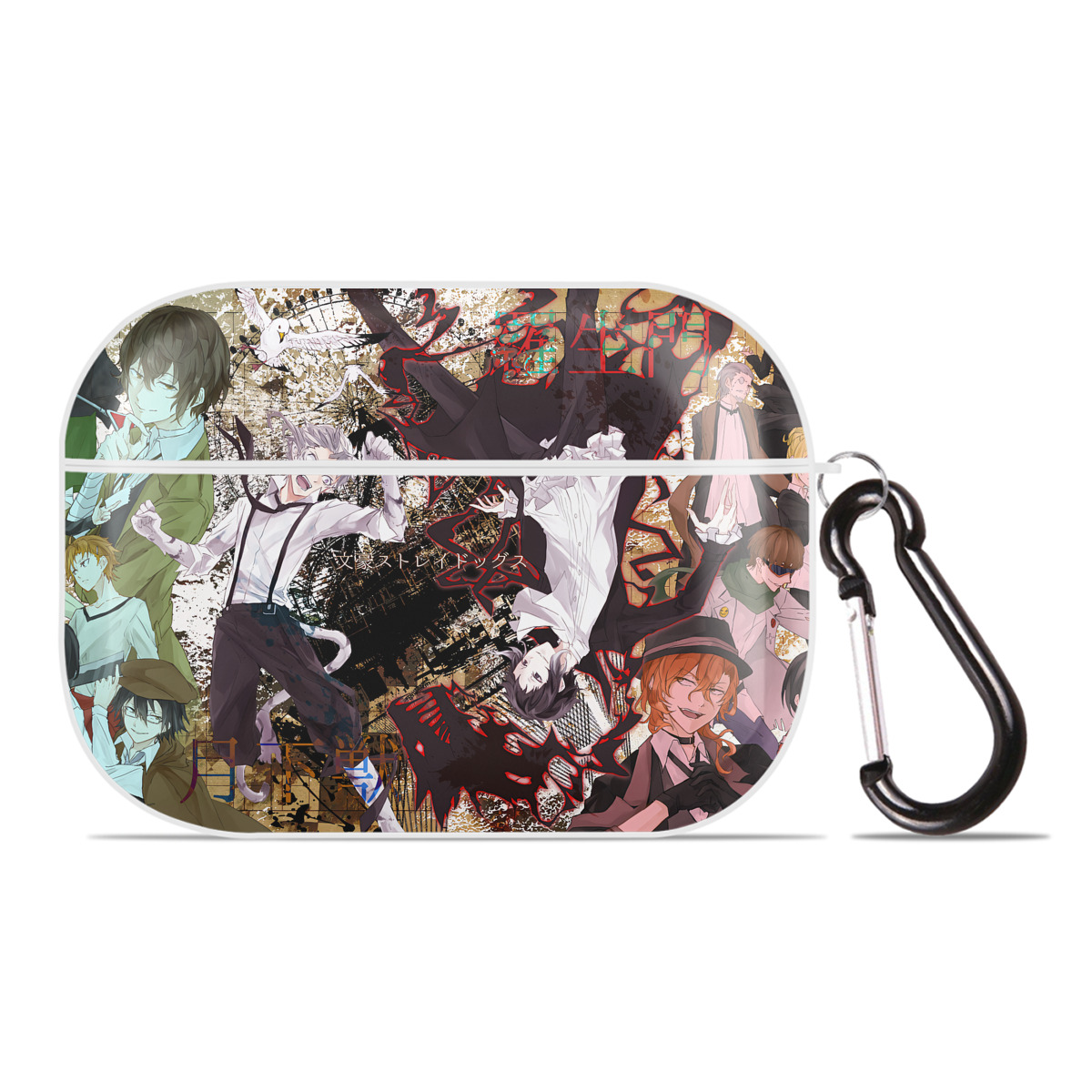 （画像用） 文豪ストレイドッグス Bungo Stray Dogs 【AirPods Pro用】ハードシェル保護ケース 耐衝撃・防指紋・カラビナ付き商品仕様