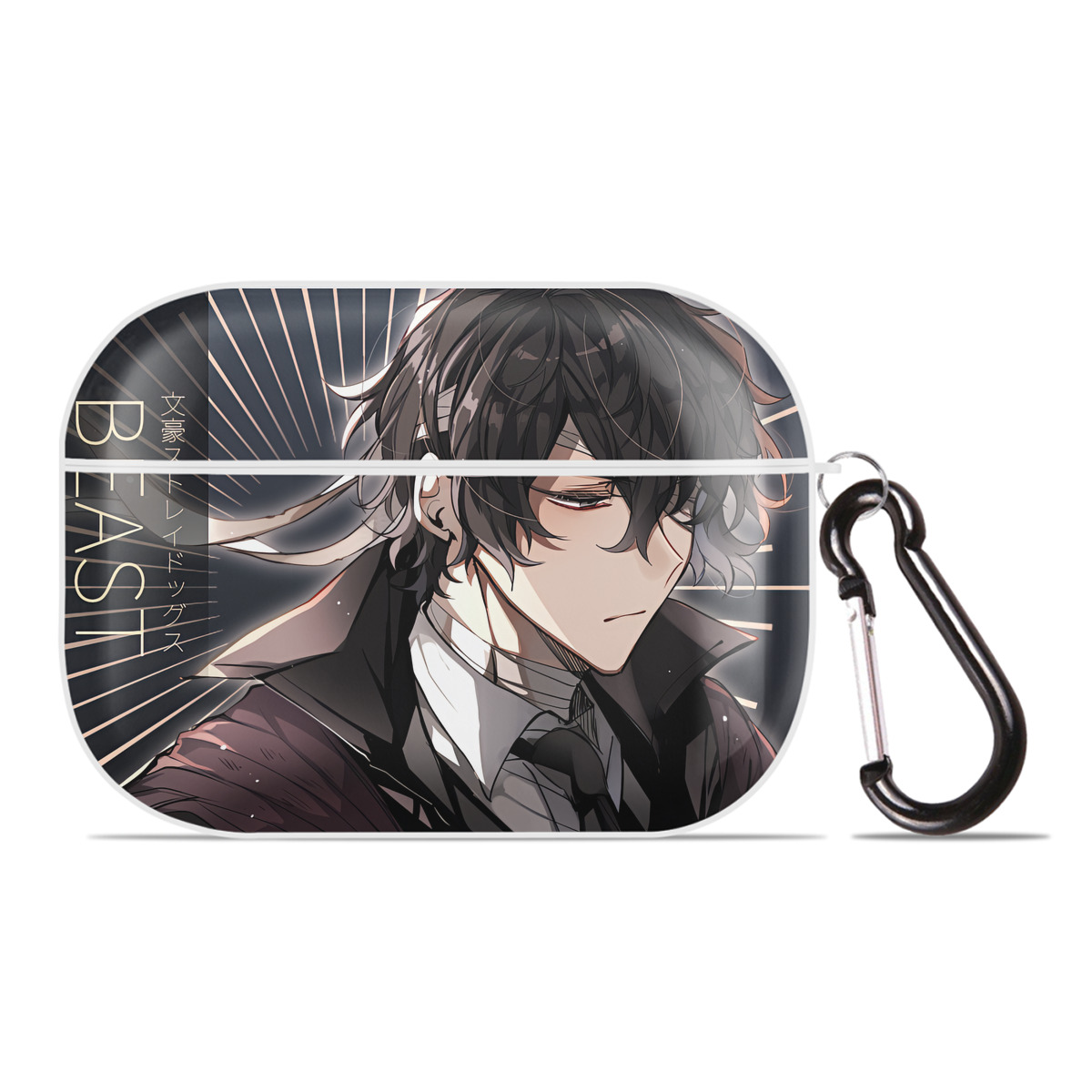 （画像用） 文豪ストレイドッグス Bungo Stray Dogs 【AirPods Pro用】ハードシェル保護ケース 耐衝撃・防指紋・カラビナ付き商品仕様