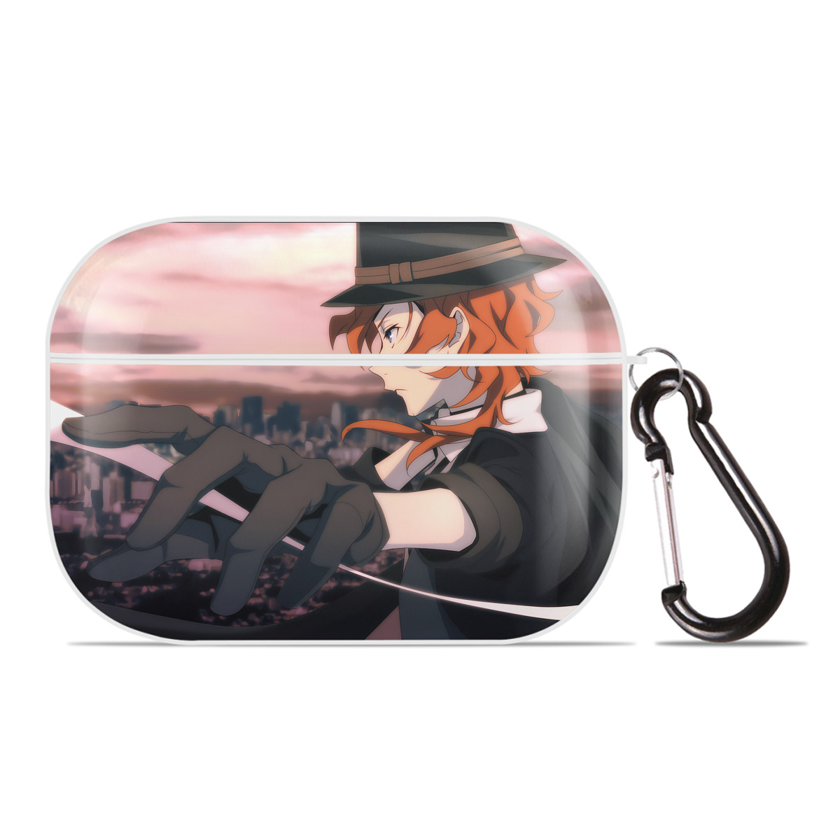 （画像用） 文豪ストレイドッグス Bungo Stray Dogs 【AirPods Pro用】ハードシェル保護ケース 耐衝撃・防指紋・カラビナ付き商品仕様