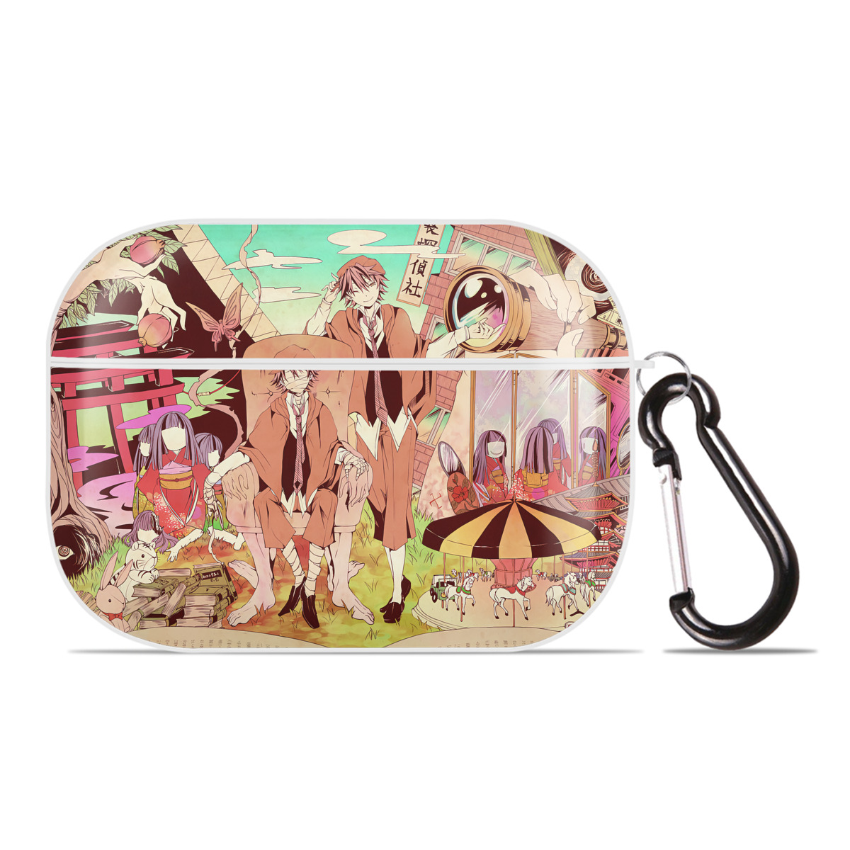 （画像用） 文豪ストレイドッグス Bungo Stray Dogs 【AirPods Pro用】ハードシェル保護ケース 耐衝撃・防指紋・カラビナ付き商品仕様