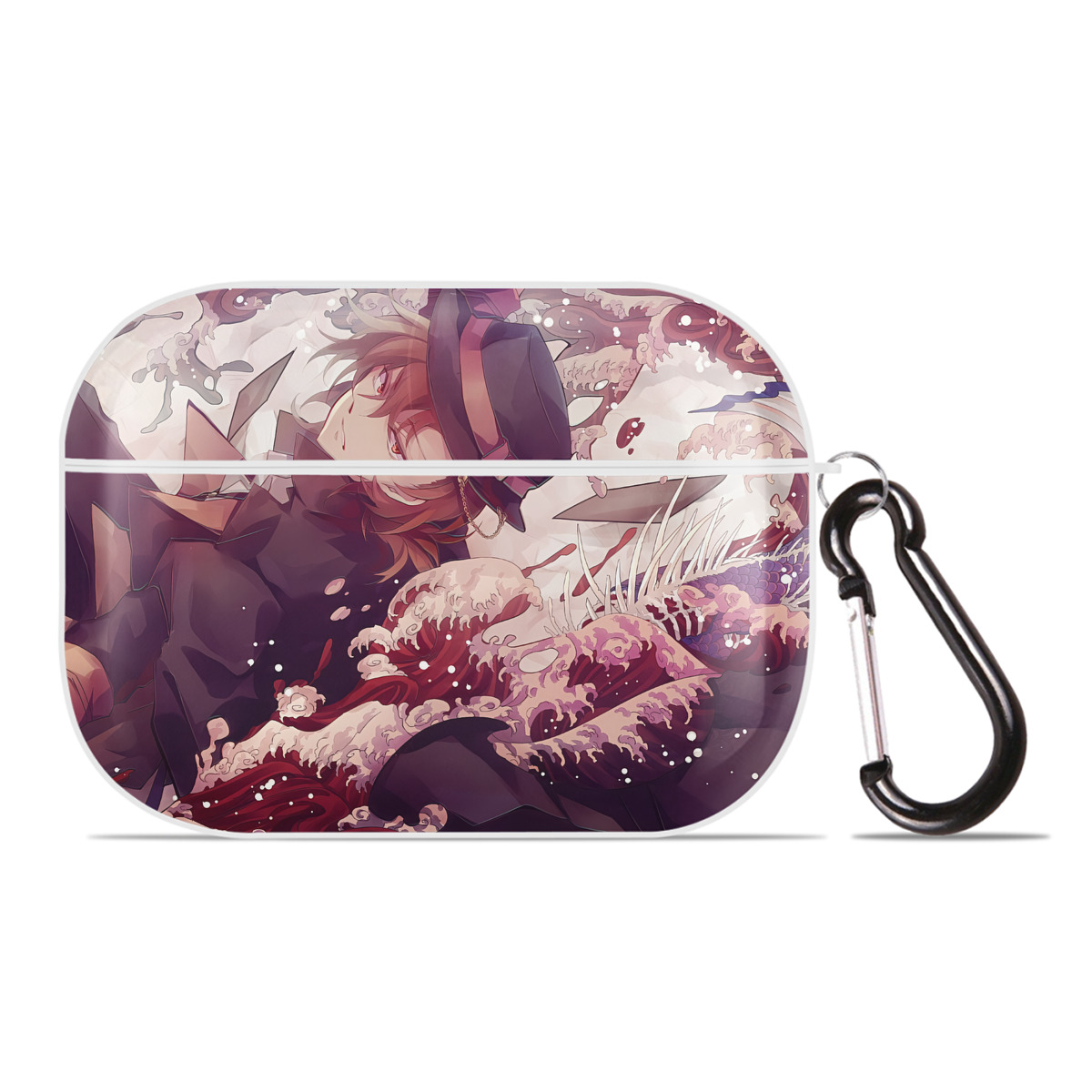 （画像用） 文豪ストレイドッグス Bungo Stray Dogs 【AirPods Pro用】ハードシェル保護ケース 耐衝撃・防指紋・カラビナ付き商品仕様
