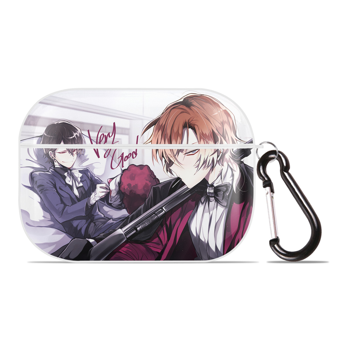 （画像用） 文豪ストレイドッグス Bungo Stray Dogs 【AirPods Pro用】ハードシェル保護ケース 耐衝撃・防指紋・カラビナ付き商品仕様