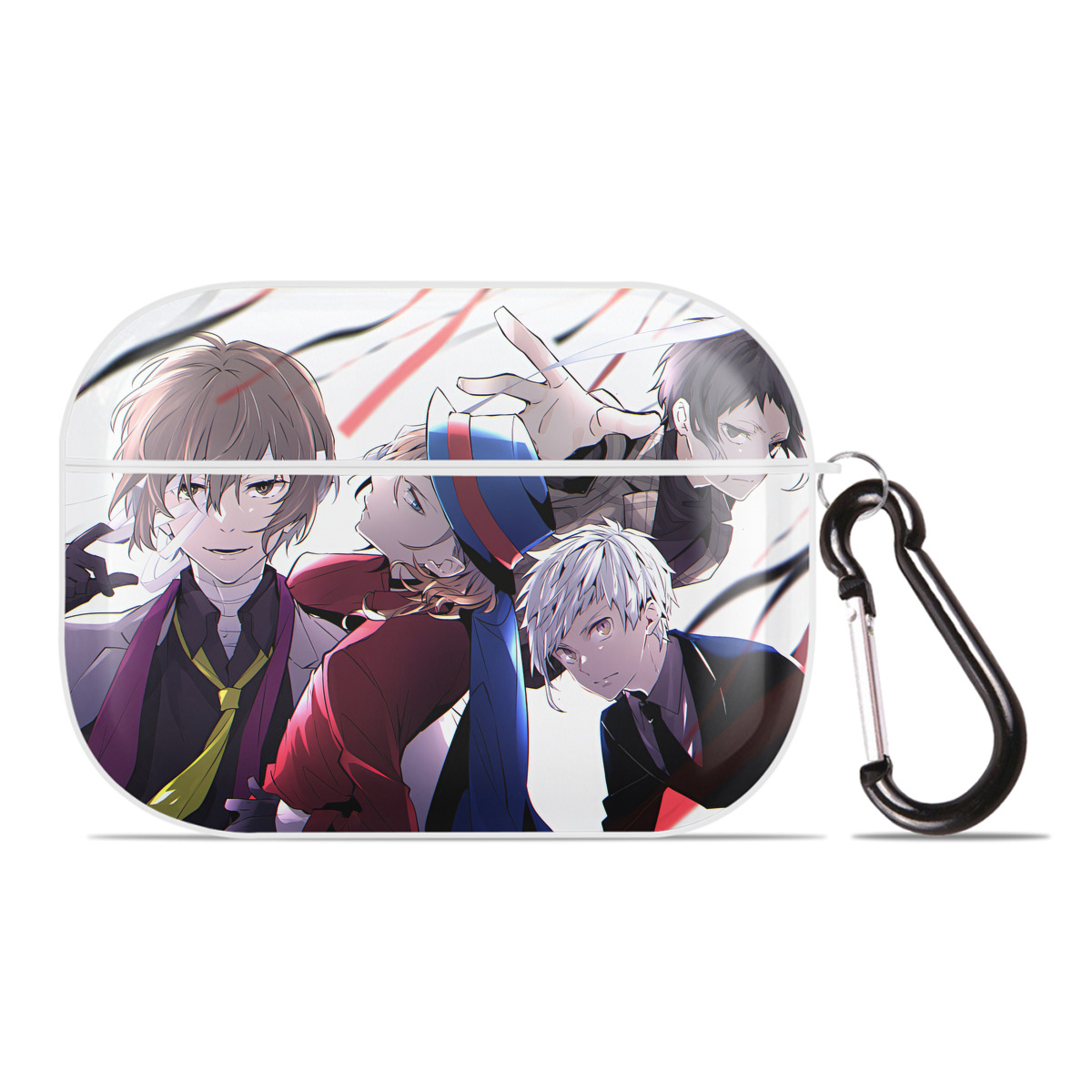 （画像用） 文豪ストレイドッグス Bungo Stray Dogs 【AirPods Pro用】ハードシェル保護ケース 耐衝撃・防指紋・カラビナ付き商品仕様