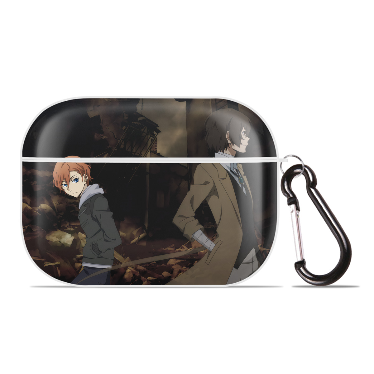 （画像用） 文豪ストレイドッグス Bungo Stray Dogs 【AirPods Pro用】ハードシェル保護ケース 耐衝撃・防指紋・カラビナ付き商品仕様