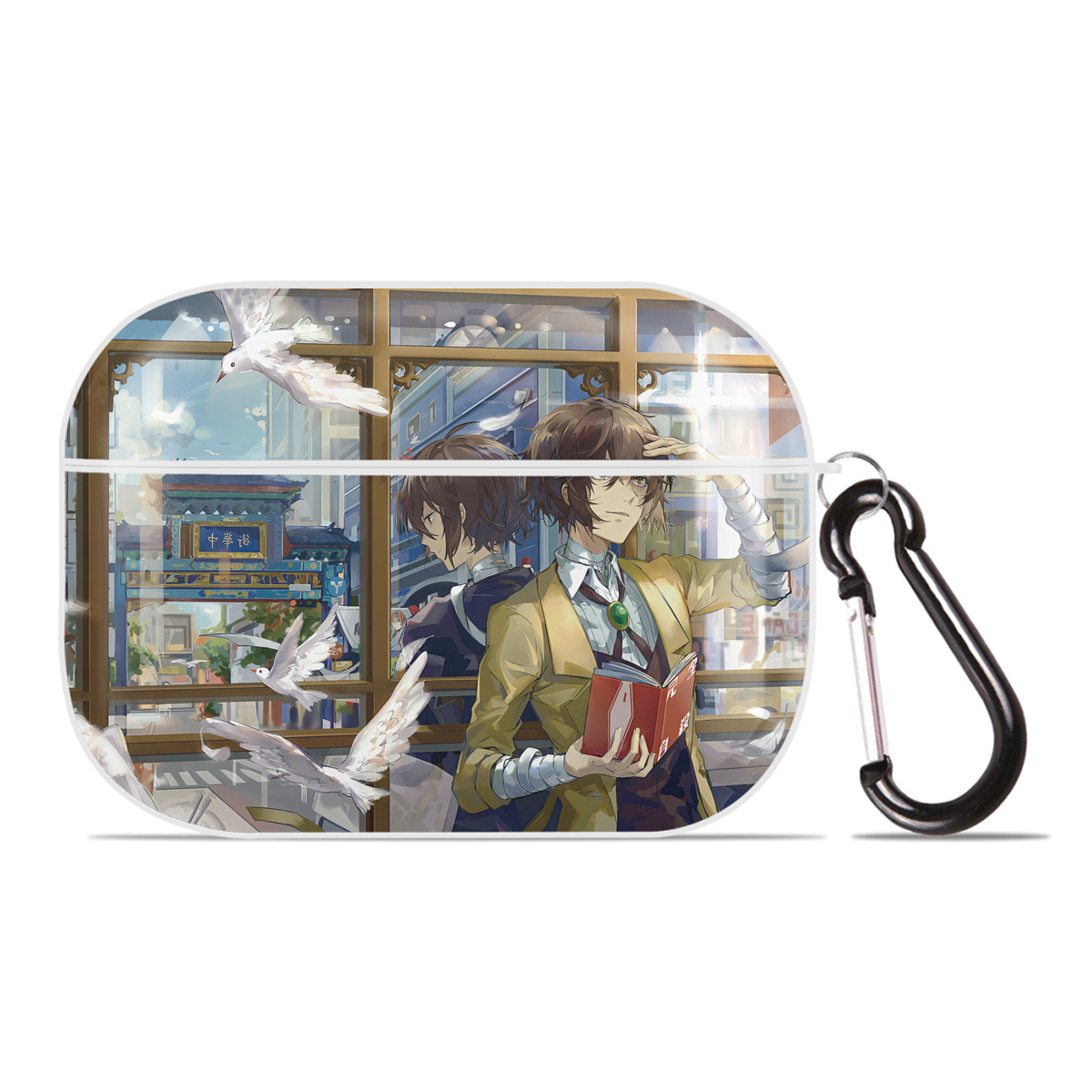 （画像用） 文豪ストレイドッグス Bungo Stray Dogs 【AirPods Pro用】ハードシェル保護ケース 耐衝撃・防指紋・カラビナ付き商品仕様