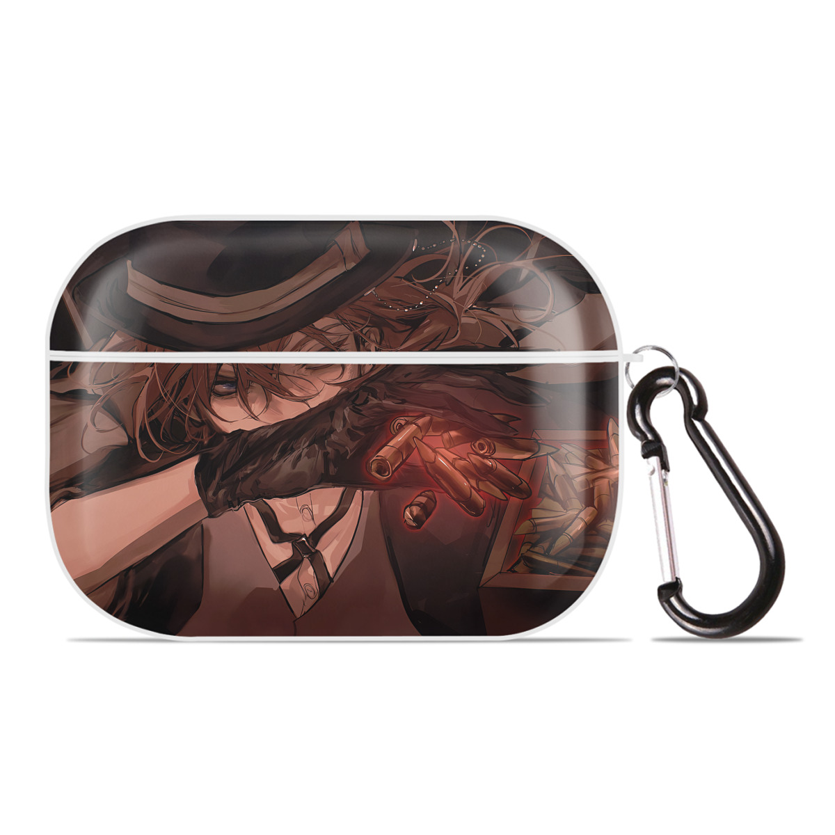 （画像用） 文豪ストレイドッグス Bungo Stray Dogs 【AirPods Pro用】ハードシェル保護ケース 耐衝撃・防指紋・カラビナ付き商品仕様