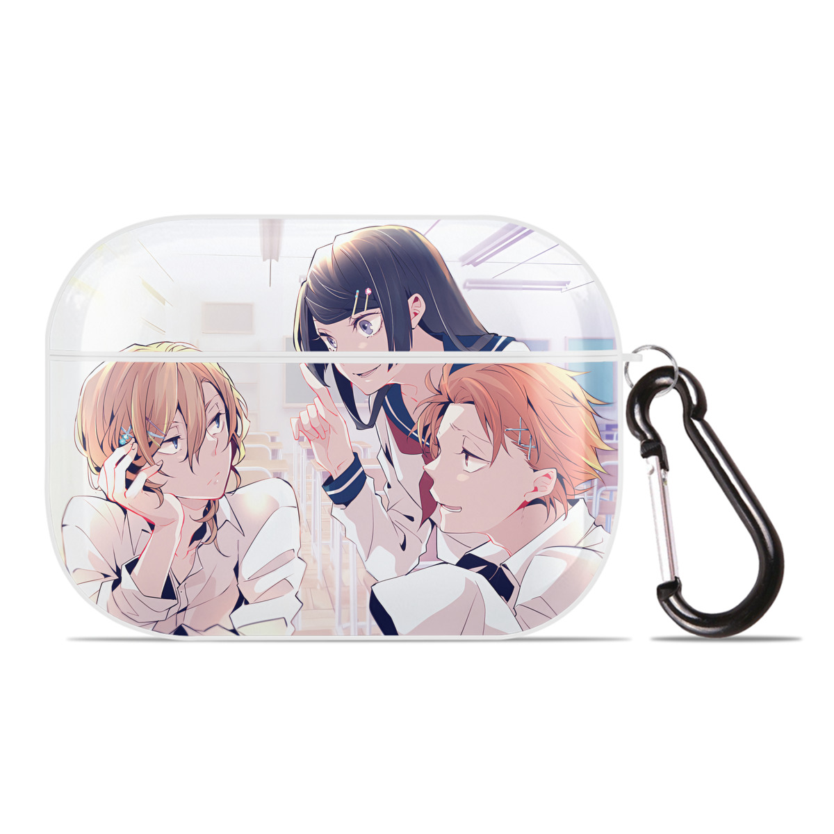 （画像用） 文豪ストレイドッグス Bungo Stray Dogs 【AirPods Pro用】ハードシェル保護ケース 耐衝撃・防指紋・カラビナ付き商品仕様