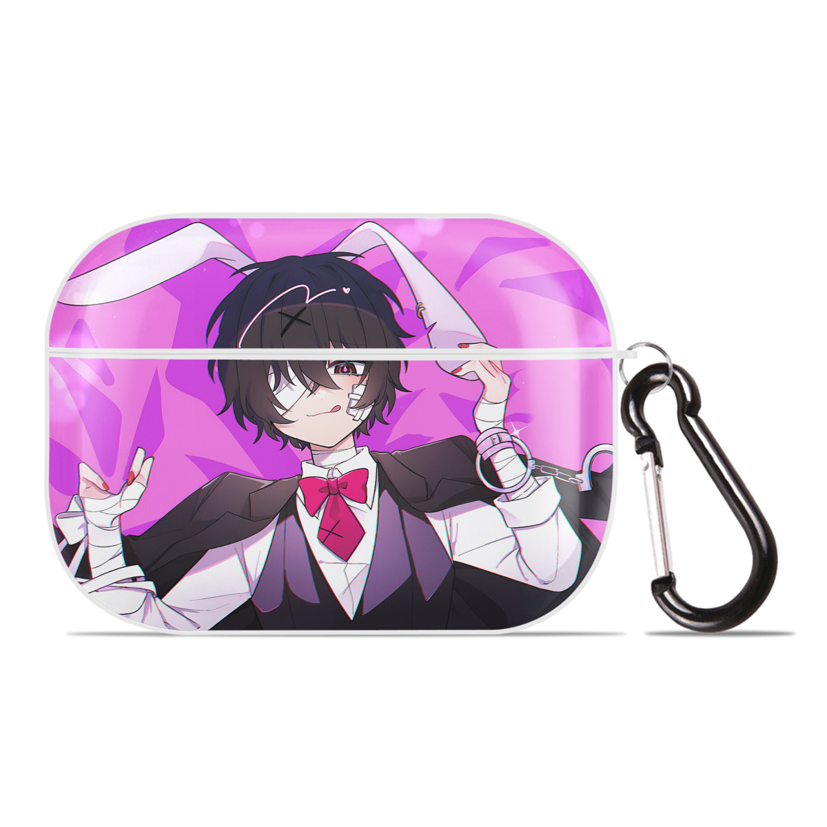 （画像用） 文豪ストレイドッグス Bungo Stray Dogs 【AirPods Pro用】ハードシェル保護ケース 耐衝撃・防指紋・カラビナ付き商品仕様