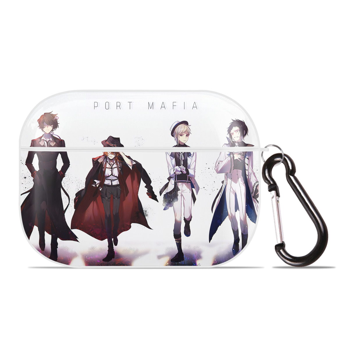 （画像用） 文豪ストレイドッグス Bungo Stray Dogs 【AirPods Pro用】ハードシェル保護ケース 耐衝撃・防指紋・カラビナ付き商品仕様