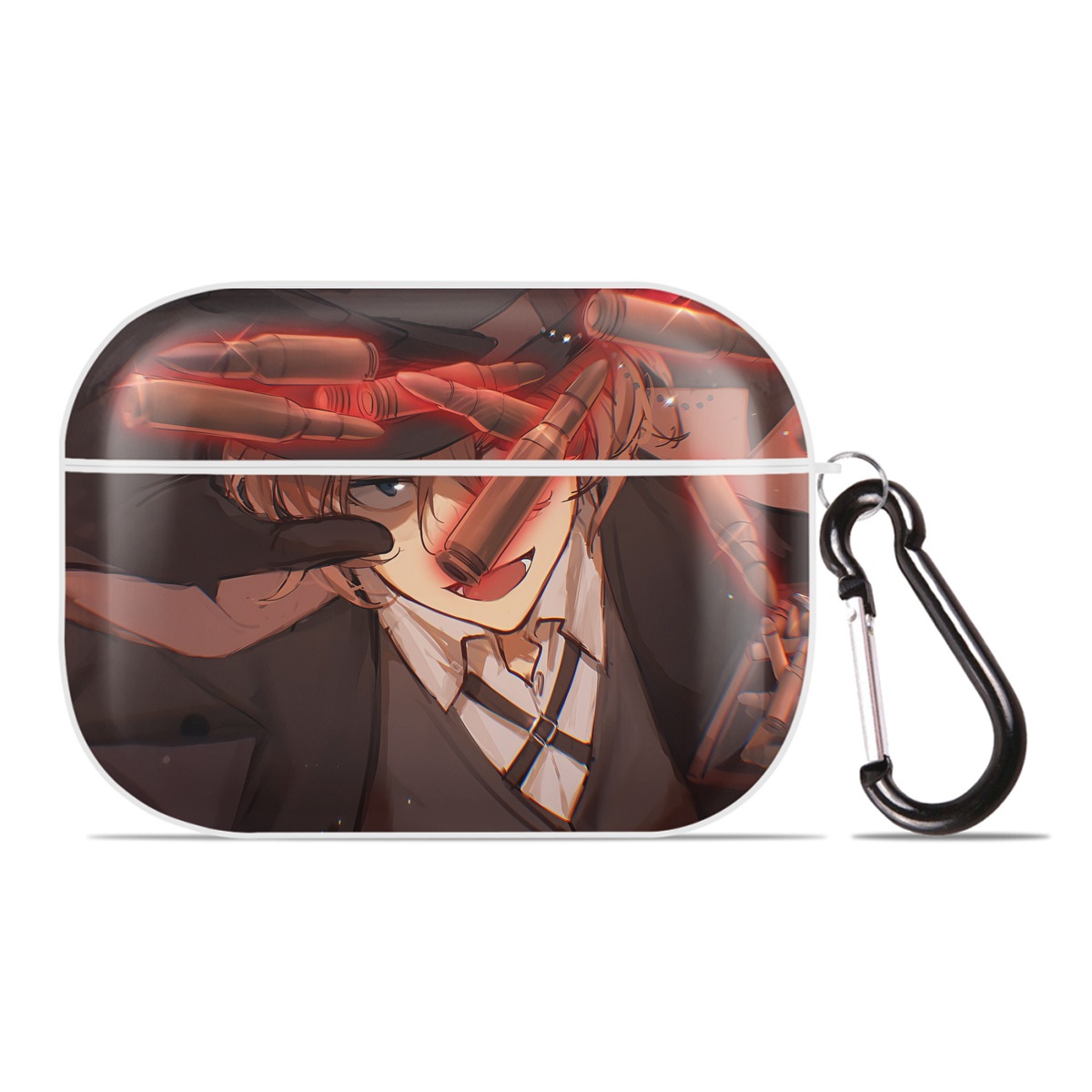 （画像用） 文豪ストレイドッグス Bungo Stray Dogs 【AirPods Pro用】ハードシェル保護ケース 耐衝撃・防指紋・カラビナ付き商品仕様