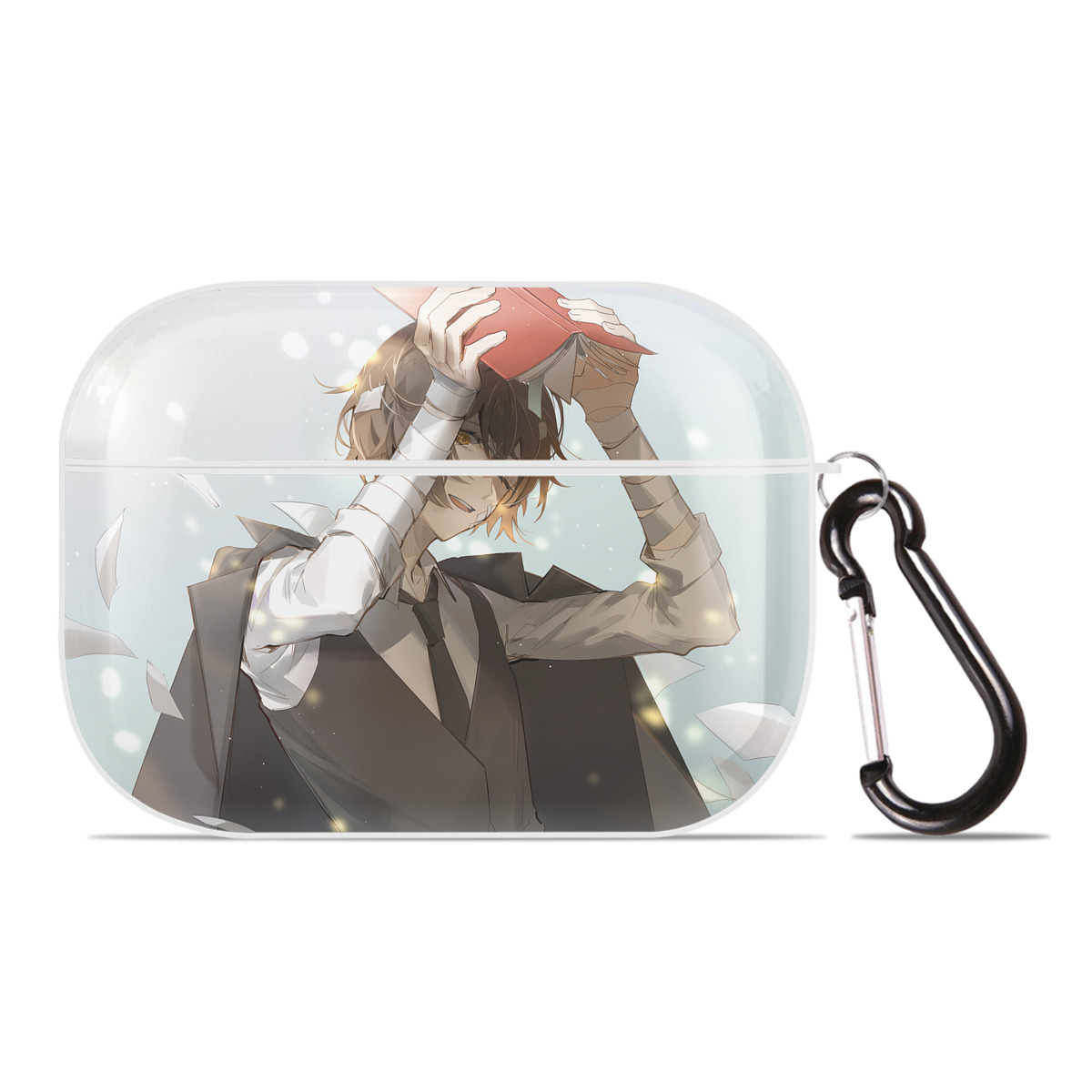 （画像用） 文豪ストレイドッグス Bungo Stray Dogs 【AirPods Pro用】ハードシェル保護ケース 耐衝撃・防指紋・カラビナ付き商品仕様