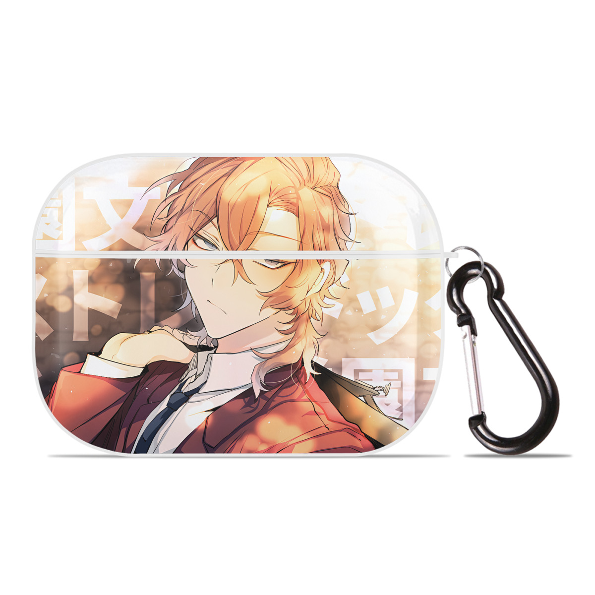 （画像用） 文豪ストレイドッグス Bungo Stray Dogs 【AirPods Pro用】ハードシェル保護ケース 耐衝撃・防指紋・カラビナ付き商品仕様