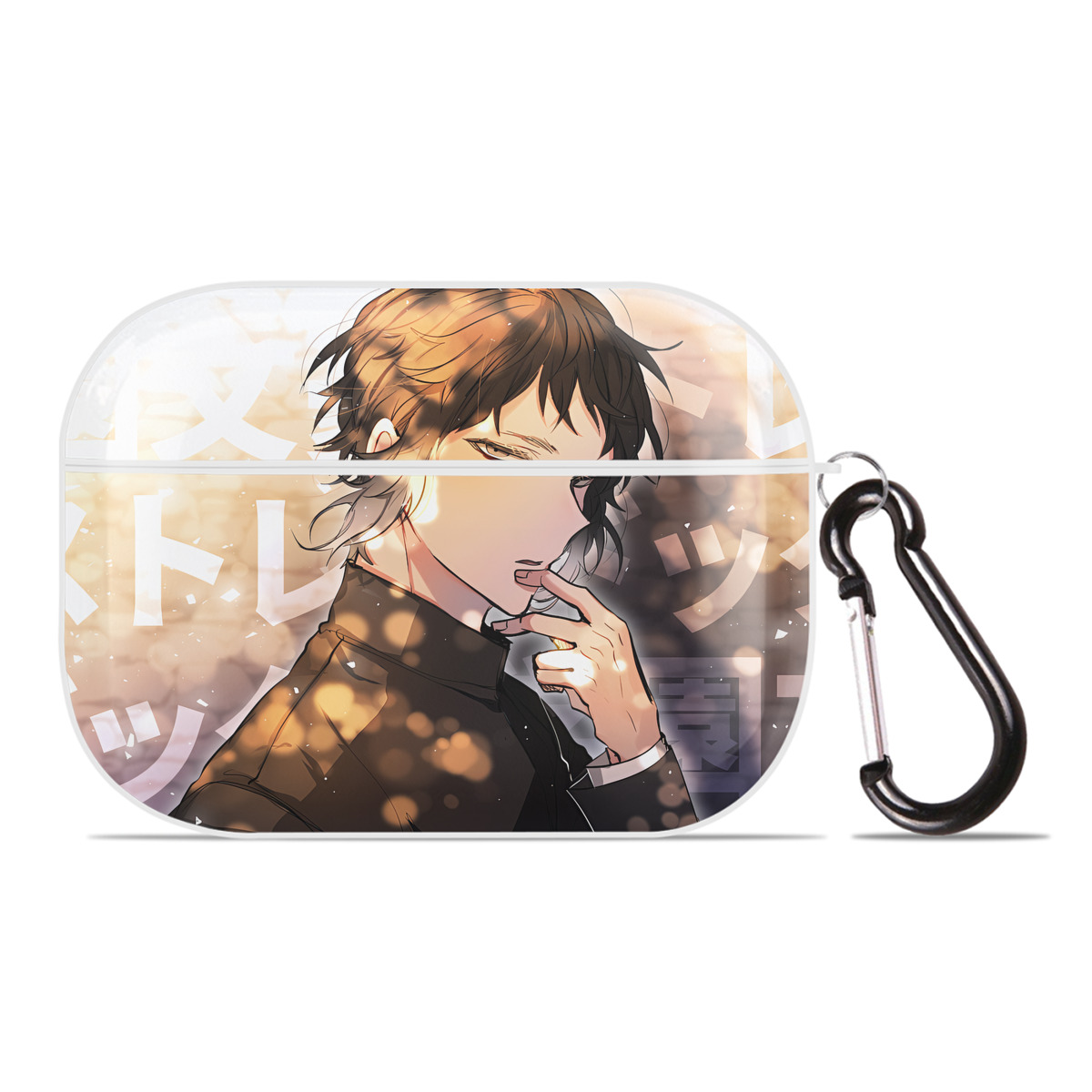 （画像用） 文豪ストレイドッグス Bungo Stray Dogs 【AirPods Pro用】ハードシェル保護ケース 耐衝撃・防指紋・カラビナ付き商品仕様