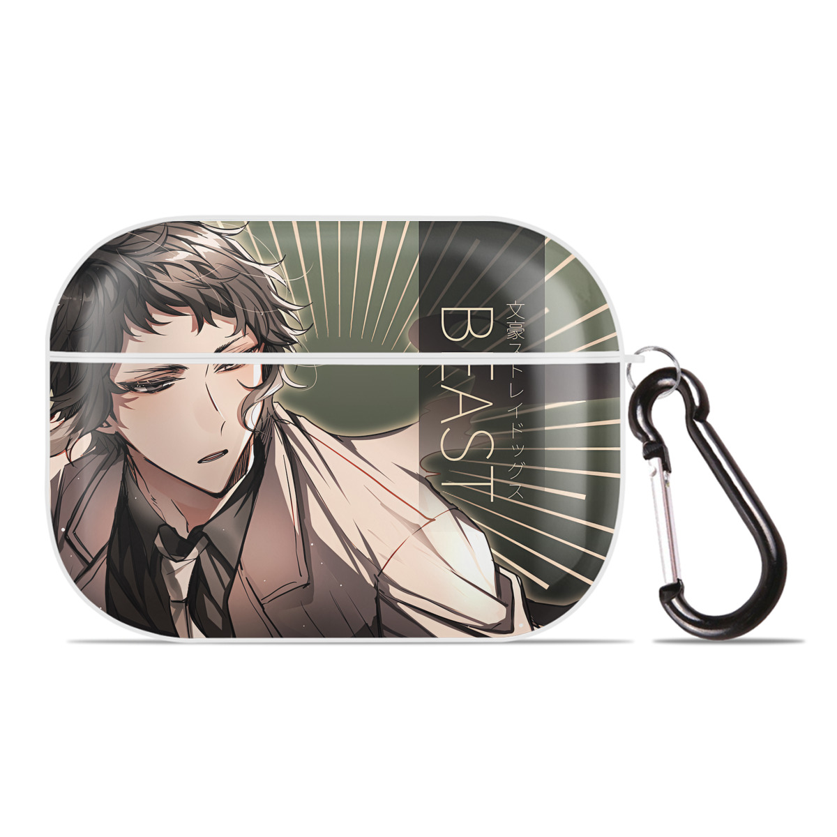 （画像用） 文豪ストレイドッグス Bungo Stray Dogs 【AirPods Pro用】ハードシェル保護ケース 耐衝撃・防指紋・カラビナ付き商品仕様