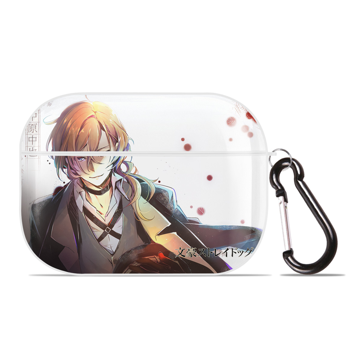 （画像用） 文豪ストレイドッグス Bungo Stray Dogs 【AirPods Pro用】ハードシェル保護ケース 耐衝撃・防指紋・カラビナ付き商品仕様