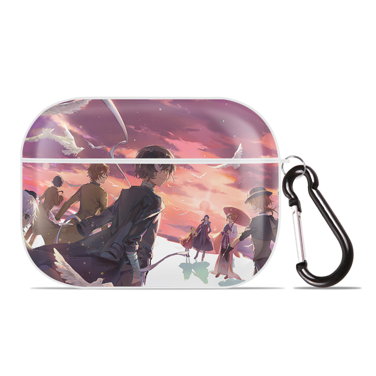 （画像用） 文豪ストレイドッグス Bungo Stray Dogs 【AirPods Pro用】ハードシェル保護ケース 耐衝撃・防指紋・カラビナ付き商品仕様