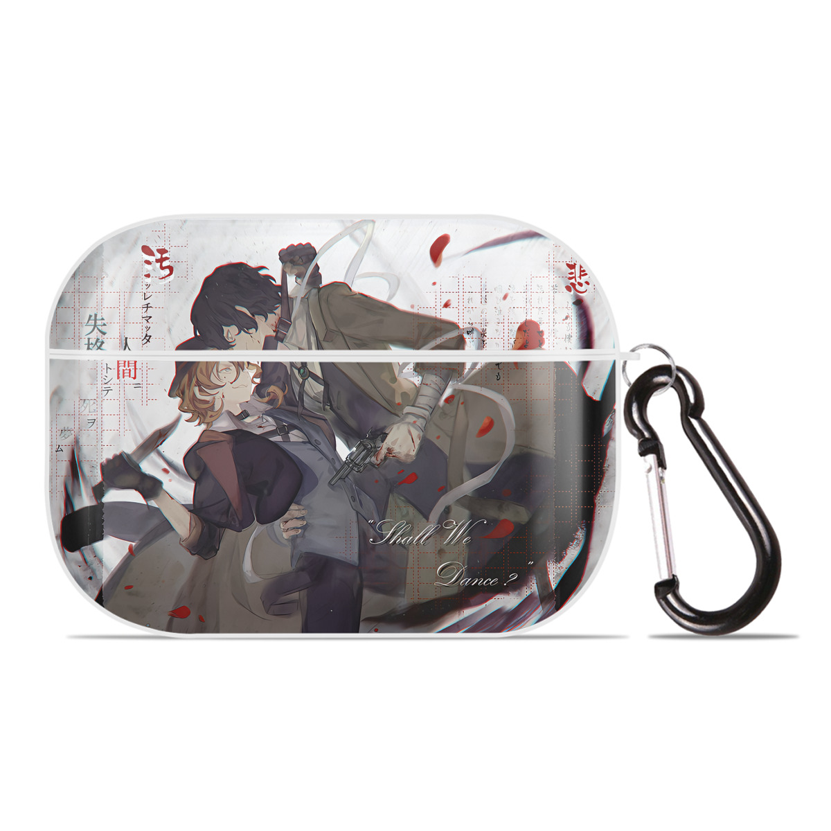 （画像用） 文豪ストレイドッグス Bungo Stray Dogs 【AirPods Pro用】ハードシェル保護ケース 耐衝撃・防指紋・カラビナ付き商品仕様