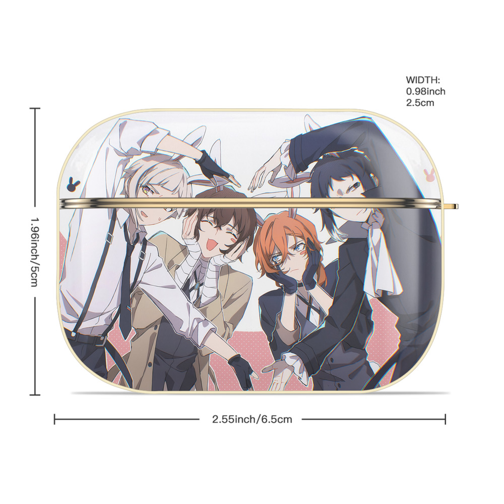 文豪ストレイドッグス Bungo Stray Dogs 【AirPods Pro用】ハードシェル保護ケース｜耐衝撃・防指紋・カラビナ付き商品仕様
