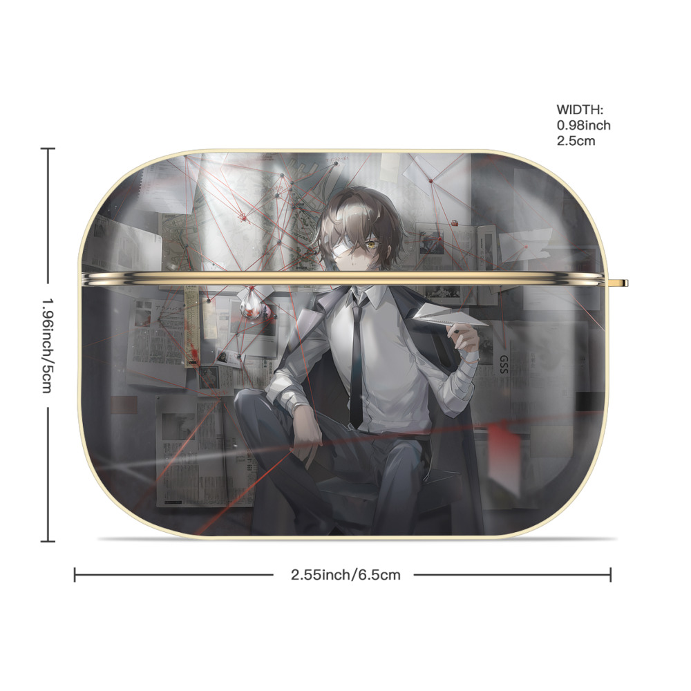 文豪ストレイドッグス Bungo Stray Dogs 【AirPods Pro用】ハードシェル保護ケース｜耐衝撃・防指紋・カラビナ付き商品仕様