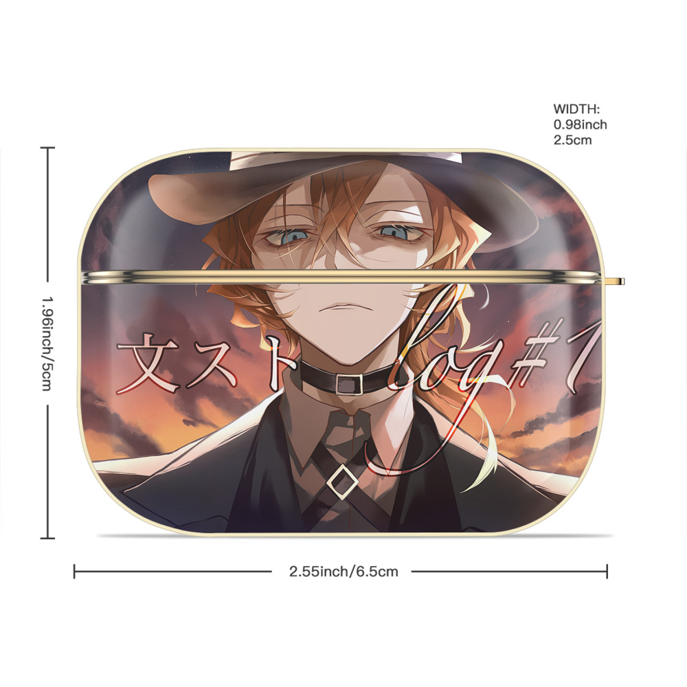 文豪ストレイドッグス Bungo Stray Dogs 【AirPods Pro用】ハードシェル保護ケース｜耐衝撃・防指紋・カラビナ付き商品仕様