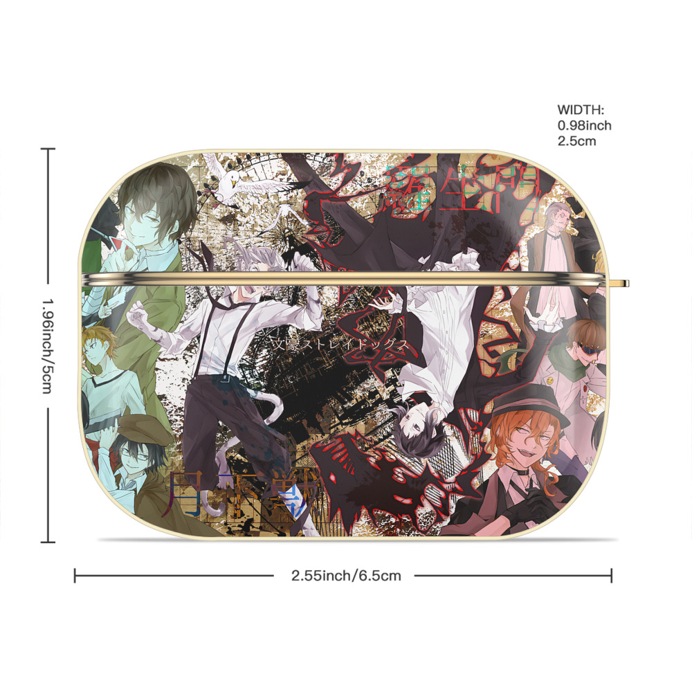 文豪ストレイドッグス Bungo Stray Dogs 【AirPods Pro用】ハードシェル保護ケース｜耐衝撃・防指紋・カラビナ付き商品仕様