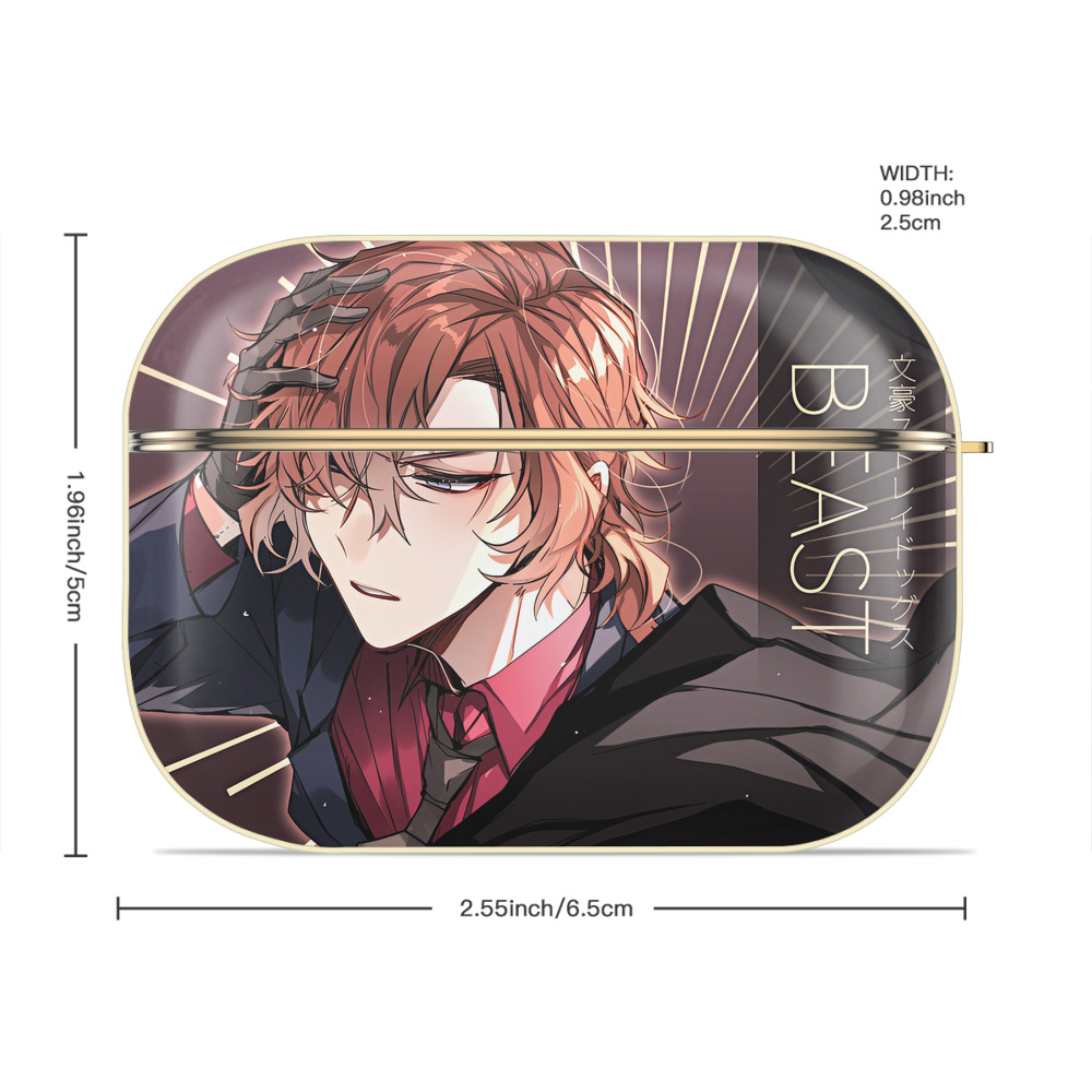 文豪ストレイドッグス Bungo Stray Dogs 【AirPods Pro用】ハードシェル保護ケース｜耐衝撃・防指紋・カラビナ付き商品仕様