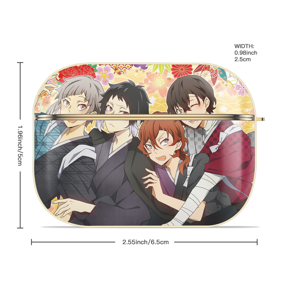 文豪ストレイドッグス Bungo Stray Dogs 【AirPods Pro用】ハードシェル保護ケース｜耐衝撃・防指紋・カラビナ付き商品仕様