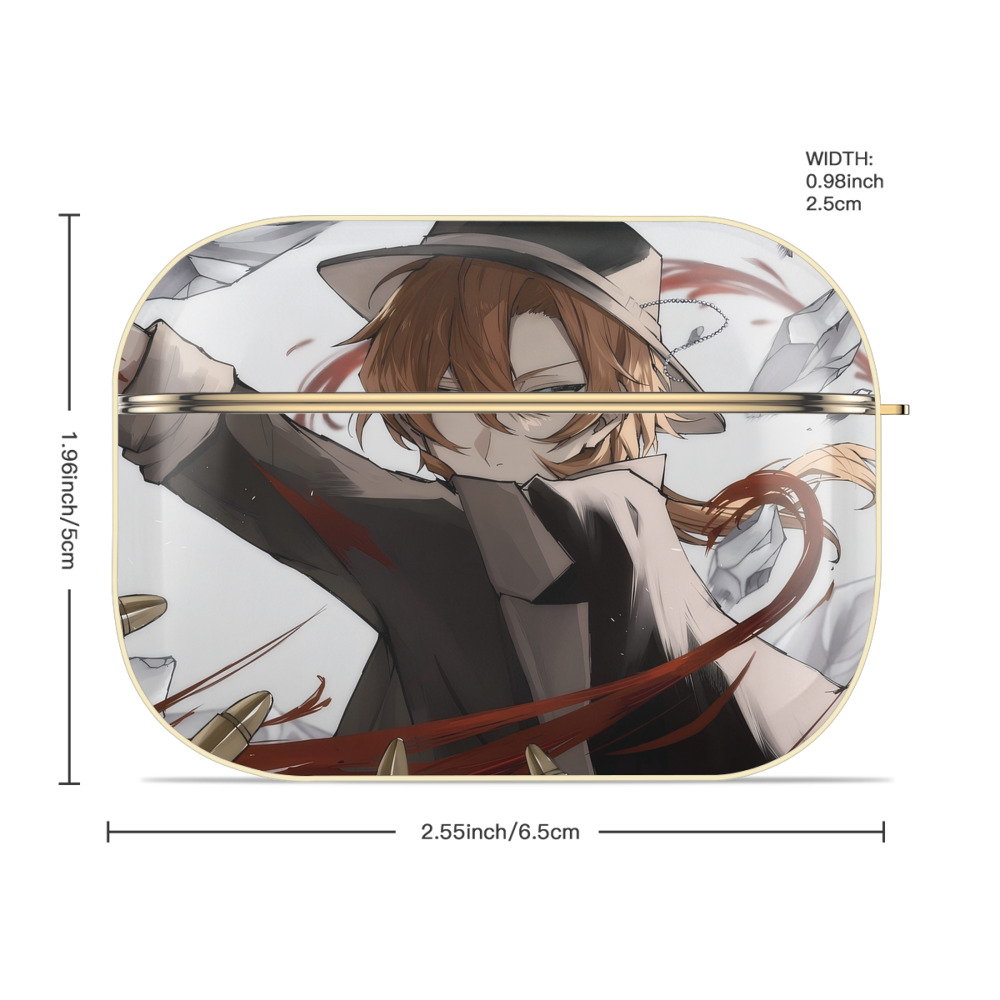 文豪ストレイドッグス Bungo Stray Dogs 【AirPods Pro用】ハードシェル保護ケース｜耐衝撃・防指紋・カラビナ付き商品仕様