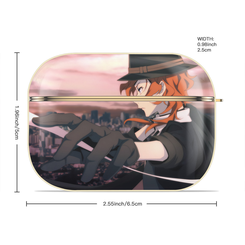 文豪ストレイドッグス Bungo Stray Dogs 【AirPods Pro用】ハードシェル保護ケース｜耐衝撃・防指紋・カラビナ付き商品仕様