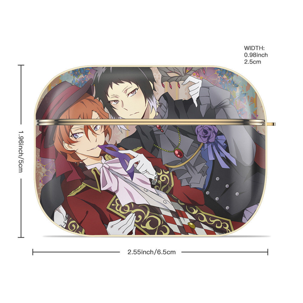文豪ストレイドッグス Bungo Stray Dogs 【AirPods Pro用】ハードシェル保護ケース｜耐衝撃・防指紋・カラビナ付き商品仕様
