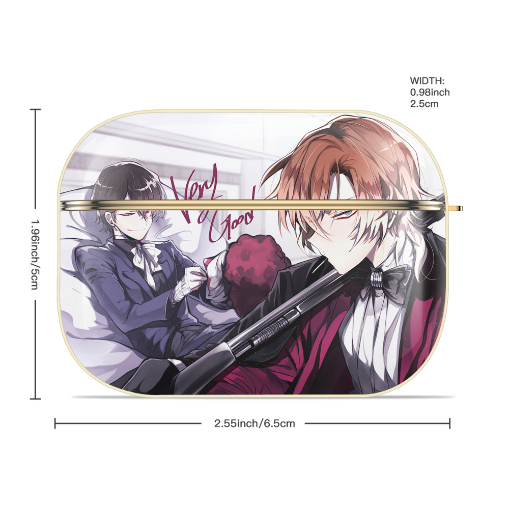 文豪ストレイドッグス Bungo Stray Dogs 【AirPods Pro用】ハードシェル保護ケース｜耐衝撃・防指紋・カラビナ付き商品仕様