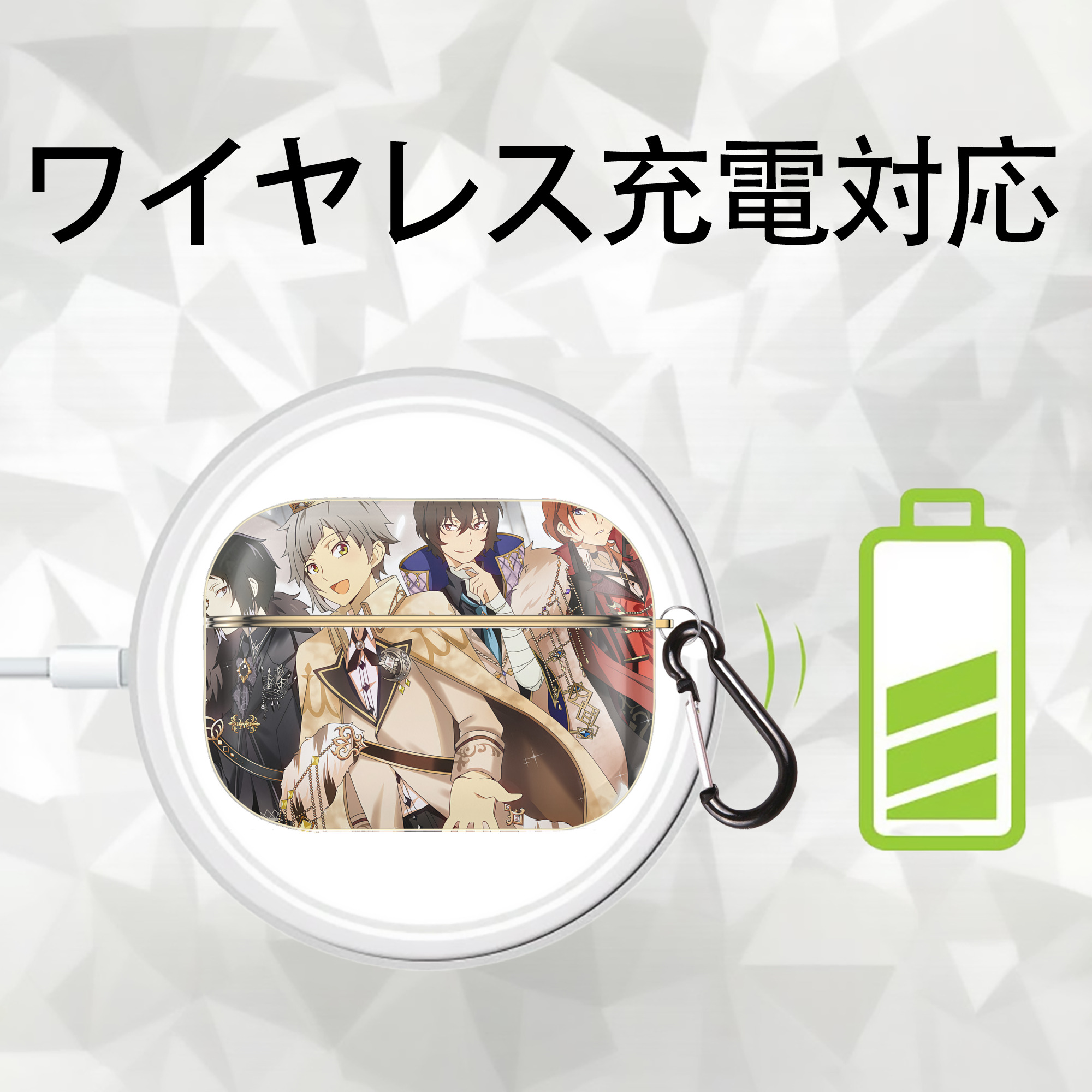 文豪ストレイドッグス Bungo Stray Dogs 【AirPods Pro用】ハードシェル保護ケース｜耐衝撃・防指紋・カラビナ付き商品仕様