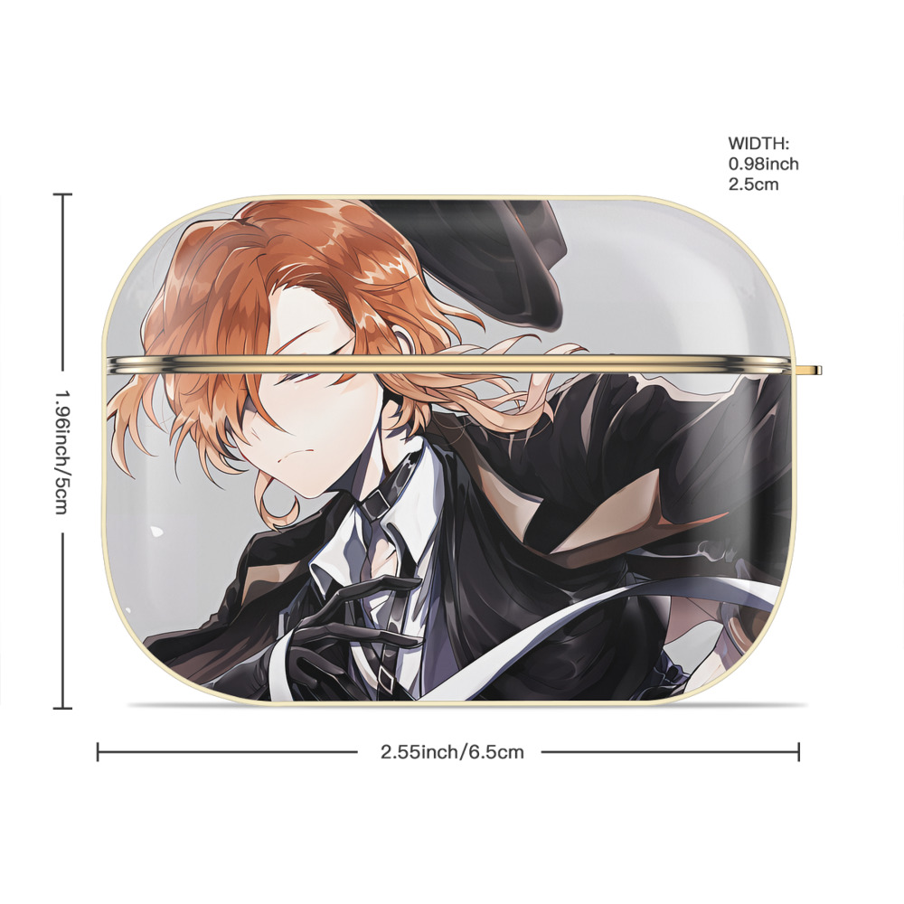 文豪ストレイドッグス Bungo Stray Dogs 【AirPods Pro用】ハードシェル保護ケース｜耐衝撃・防指紋・カラビナ付き商品仕様