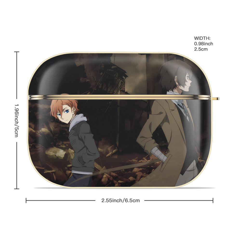 文豪ストレイドッグス Bungo Stray Dogs 【AirPods Pro用】ハードシェル保護ケース｜耐衝撃・防指紋・カラビナ付き商品仕様