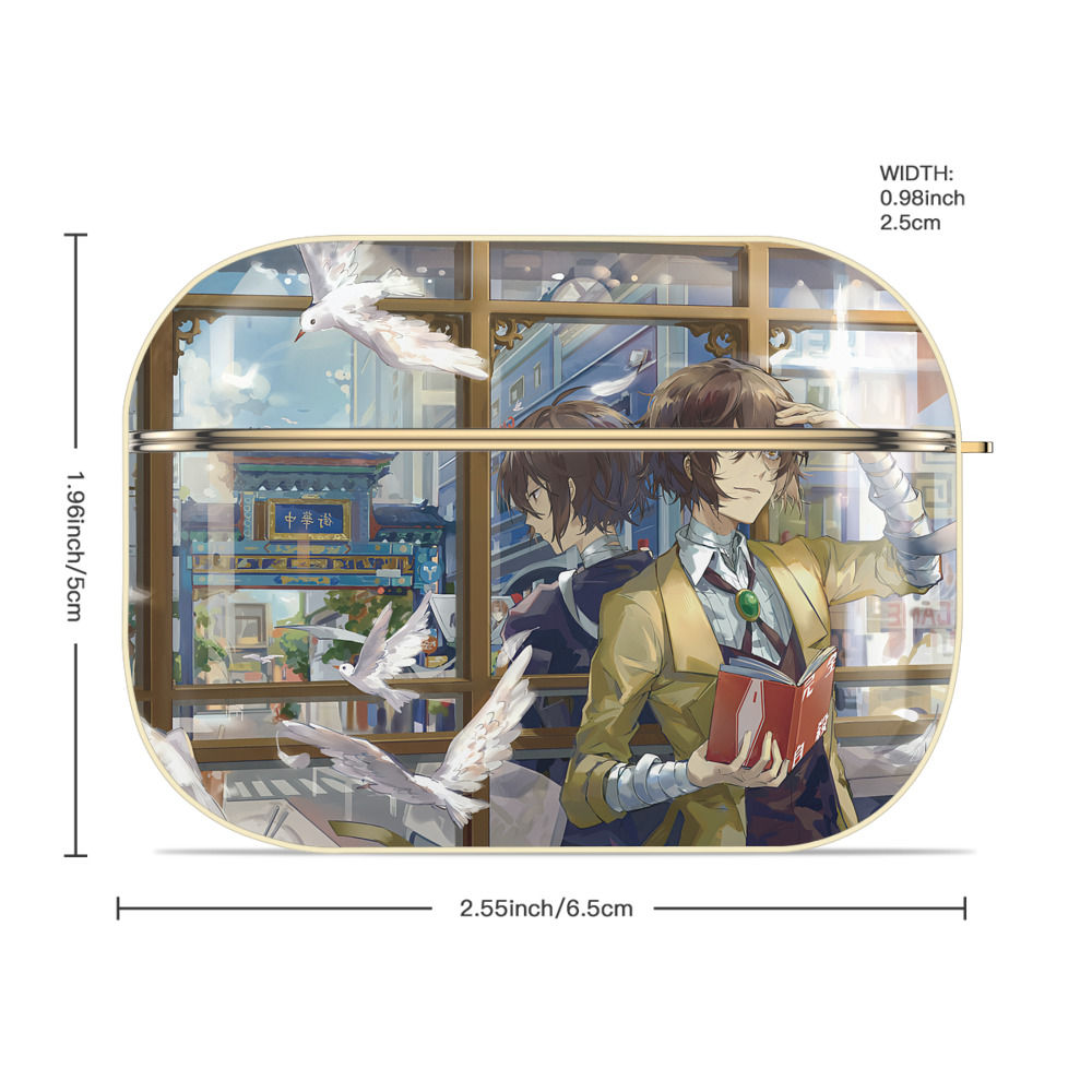 文豪ストレイドッグス Bungo Stray Dogs 【AirPods Pro用】ハードシェル保護ケース｜耐衝撃・防指紋・カラビナ付き商品仕様