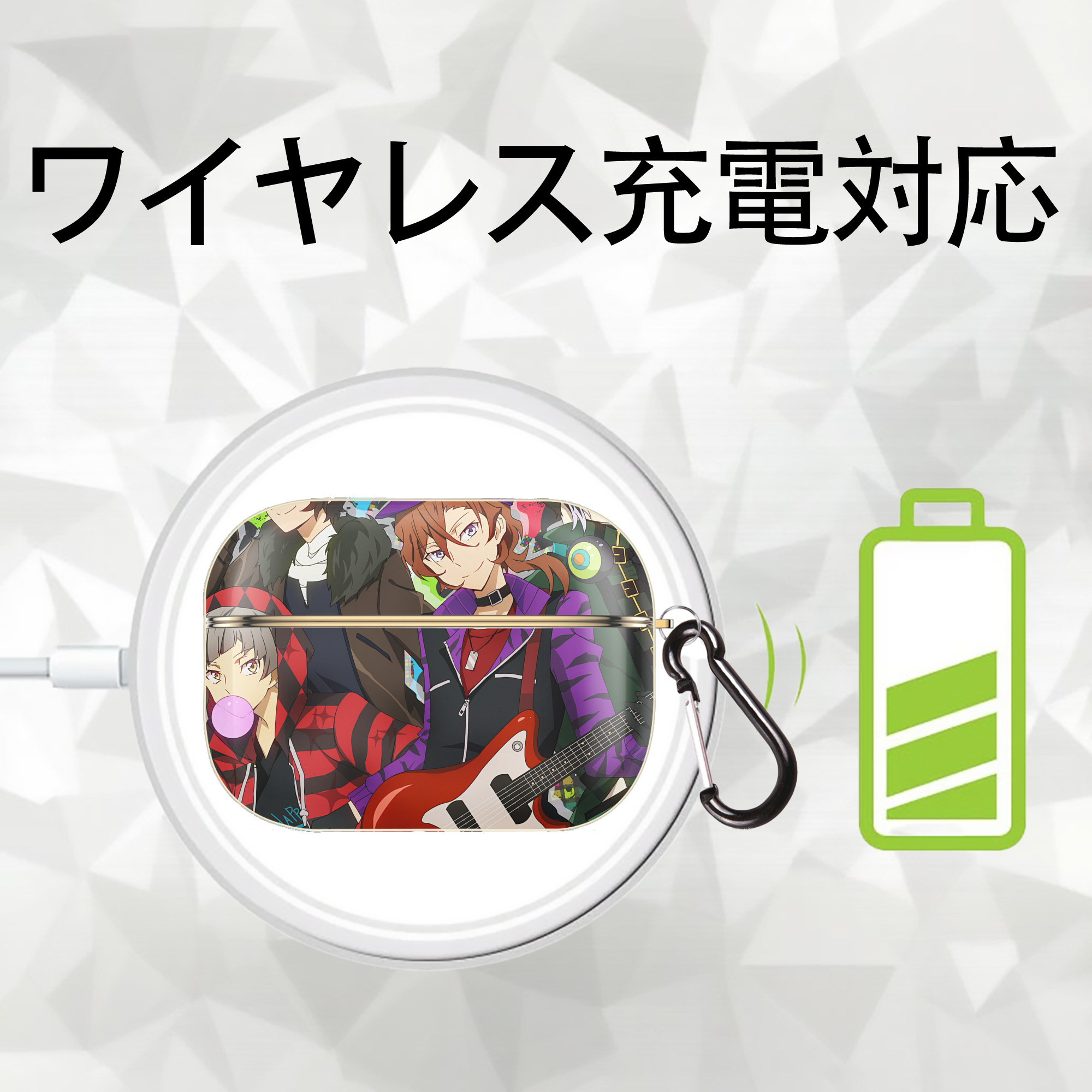 文豪ストレイドッグス Bungo Stray Dogs 【AirPods Pro用】ハードシェル保護ケース｜耐衝撃・防指紋・カラビナ付き商品仕様