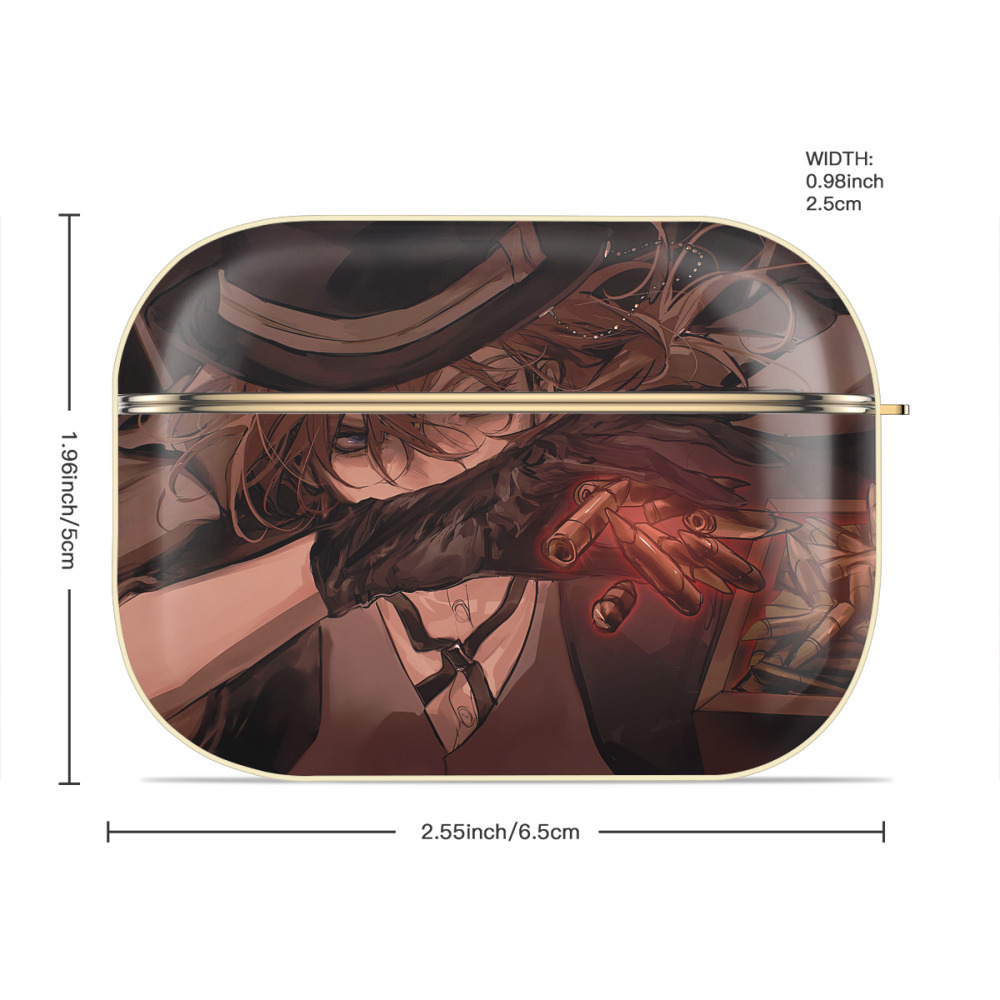 文豪ストレイドッグス Bungo Stray Dogs 【AirPods Pro用】ハードシェル保護ケース｜耐衝撃・防指紋・カラビナ付き商品仕様