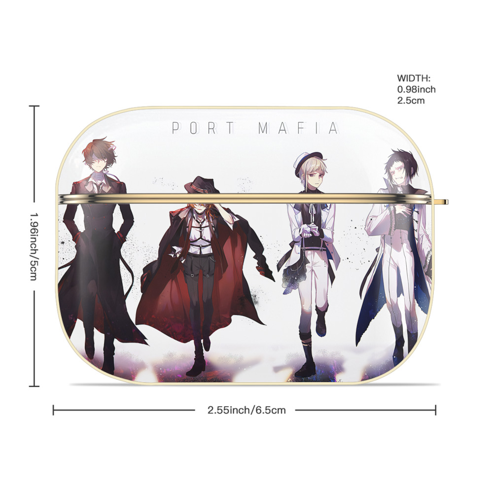 文豪ストレイドッグス Bungo Stray Dogs 【AirPods Pro用】ハードシェル保護ケース｜耐衝撃・防指紋・カラビナ付き商品仕様