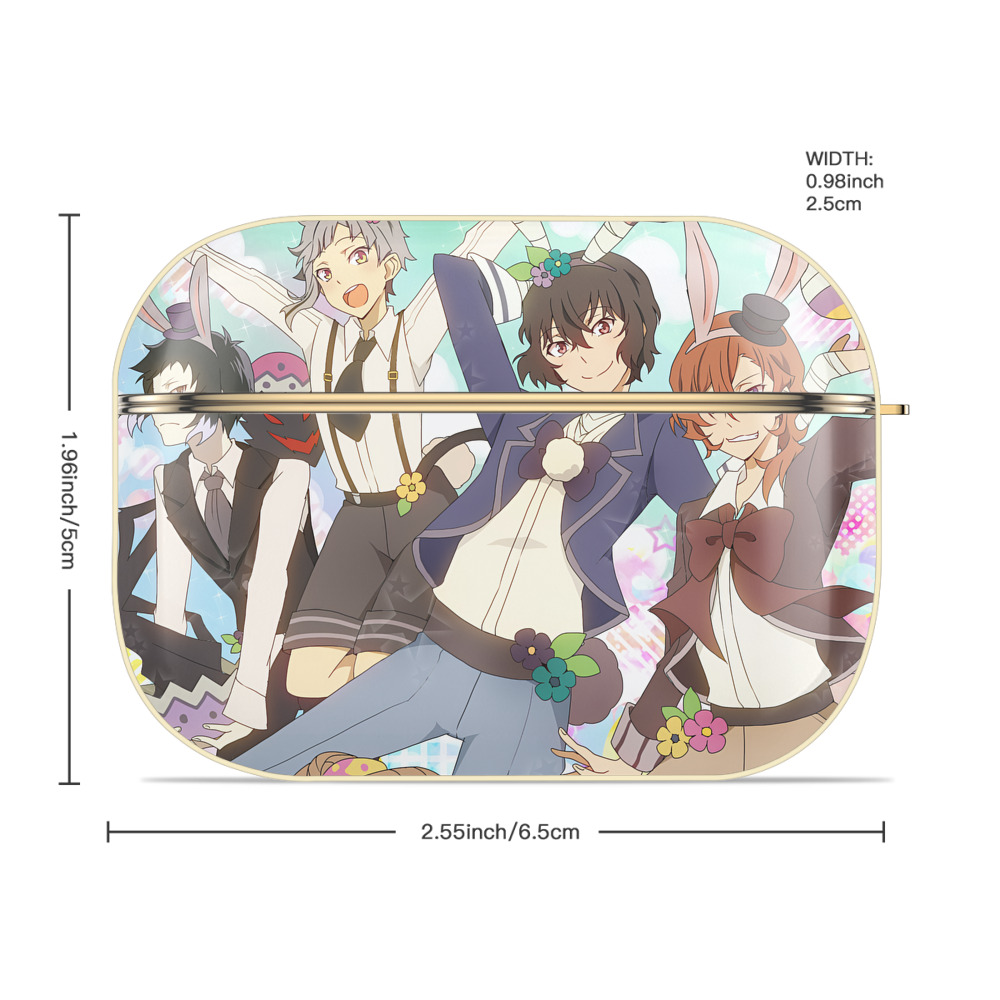 文豪ストレイドッグス Bungo Stray Dogs 【AirPods Pro用】ハードシェル保護ケース｜耐衝撃・防指紋・カラビナ付き商品仕様